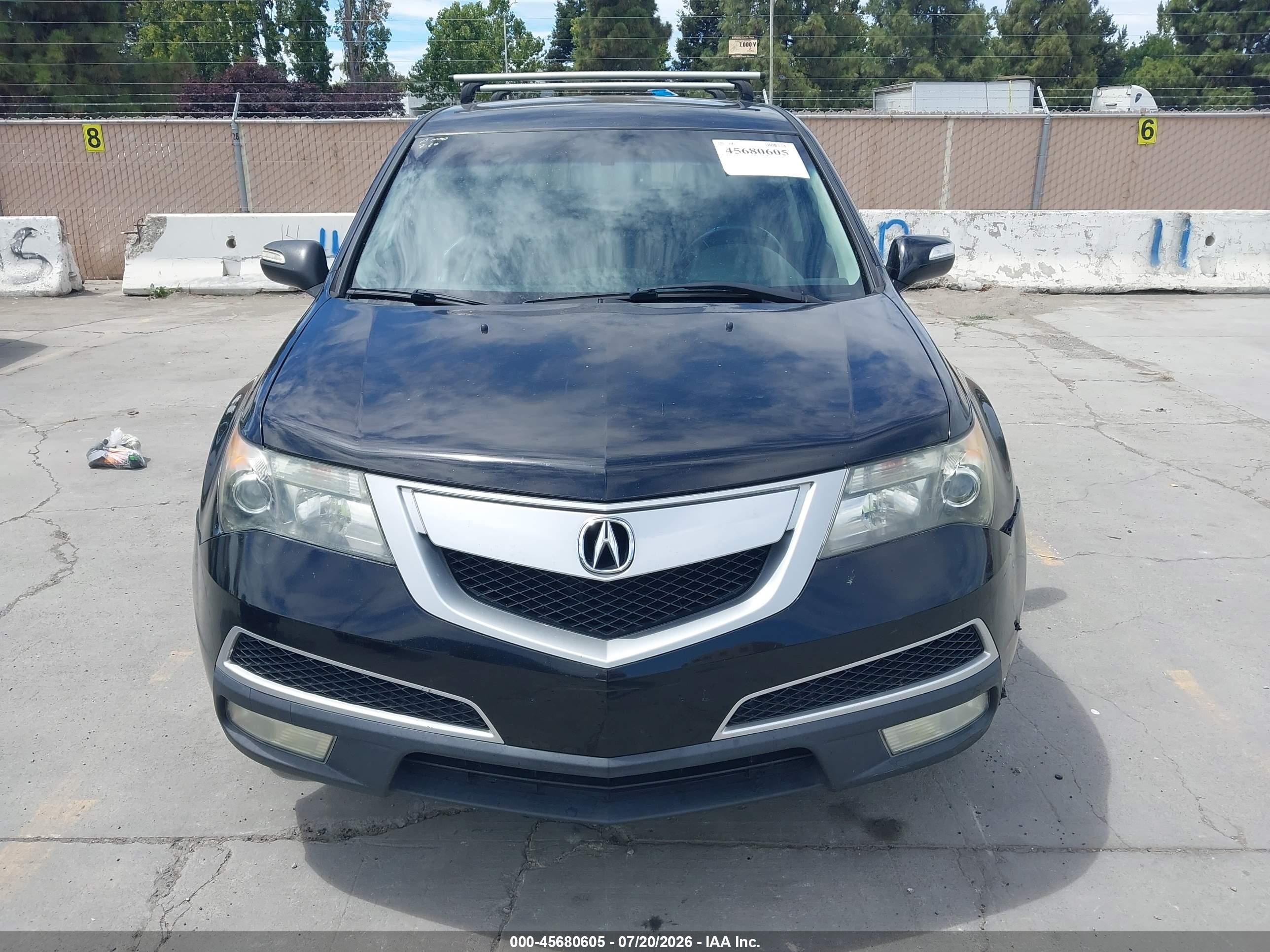 2012 Acura Mdx   Black vin: 2HNYD2H21CH545966
