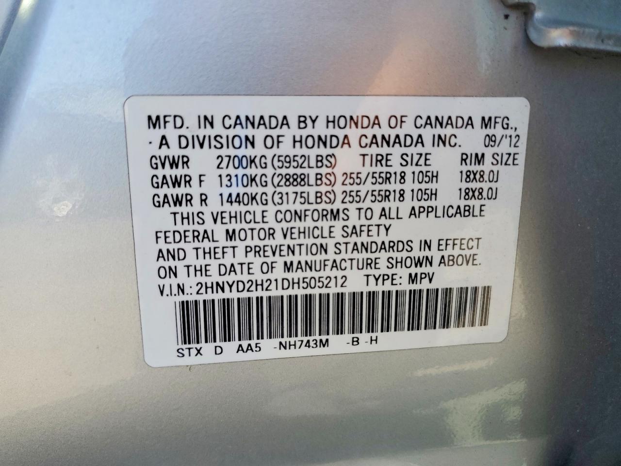 2013 Acura Mdx Серебряный vin: 2HNYD2H21DH505212