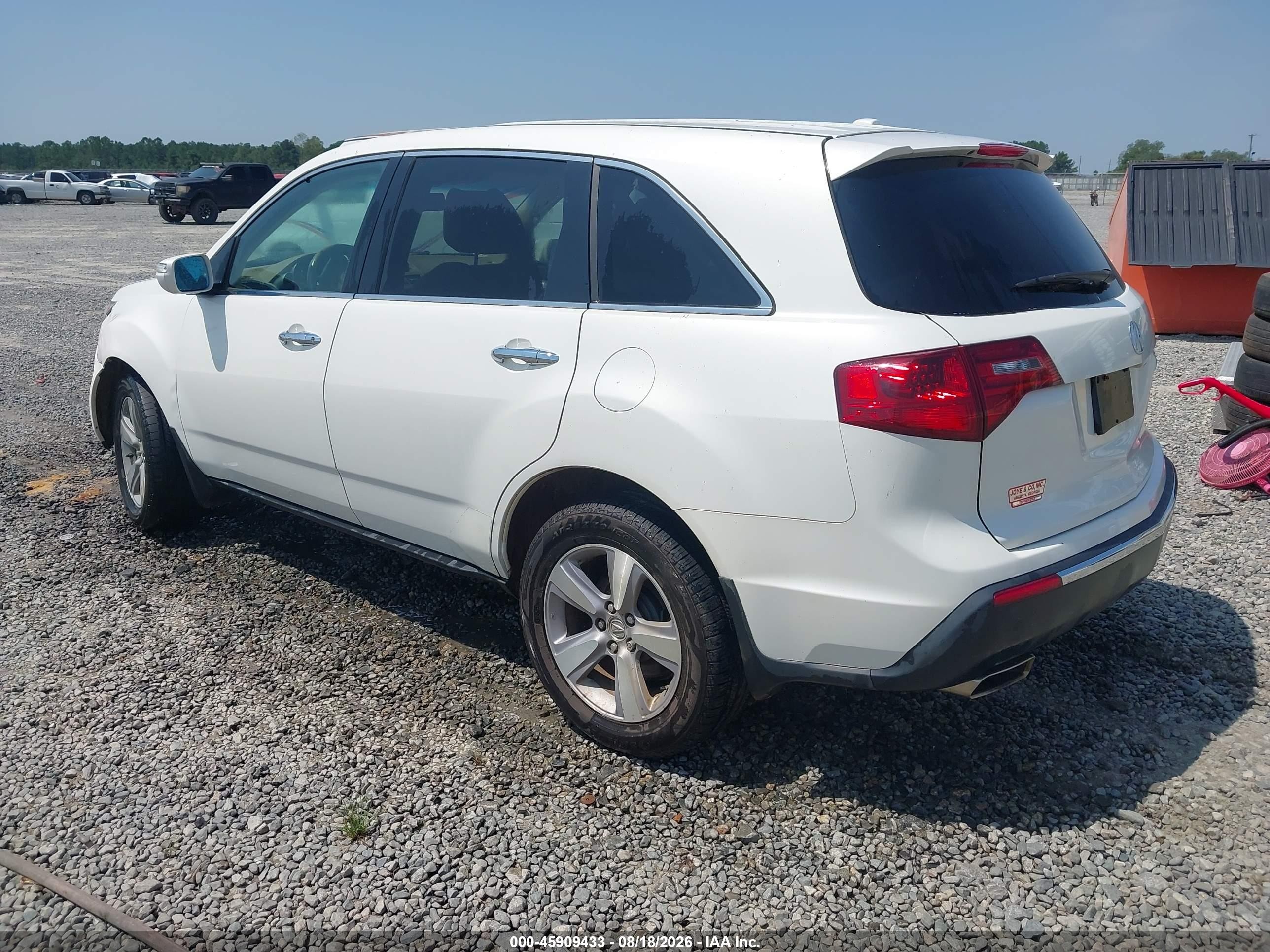 2013 Acura Mdx   White vin: 2HNYD2H21DH519689