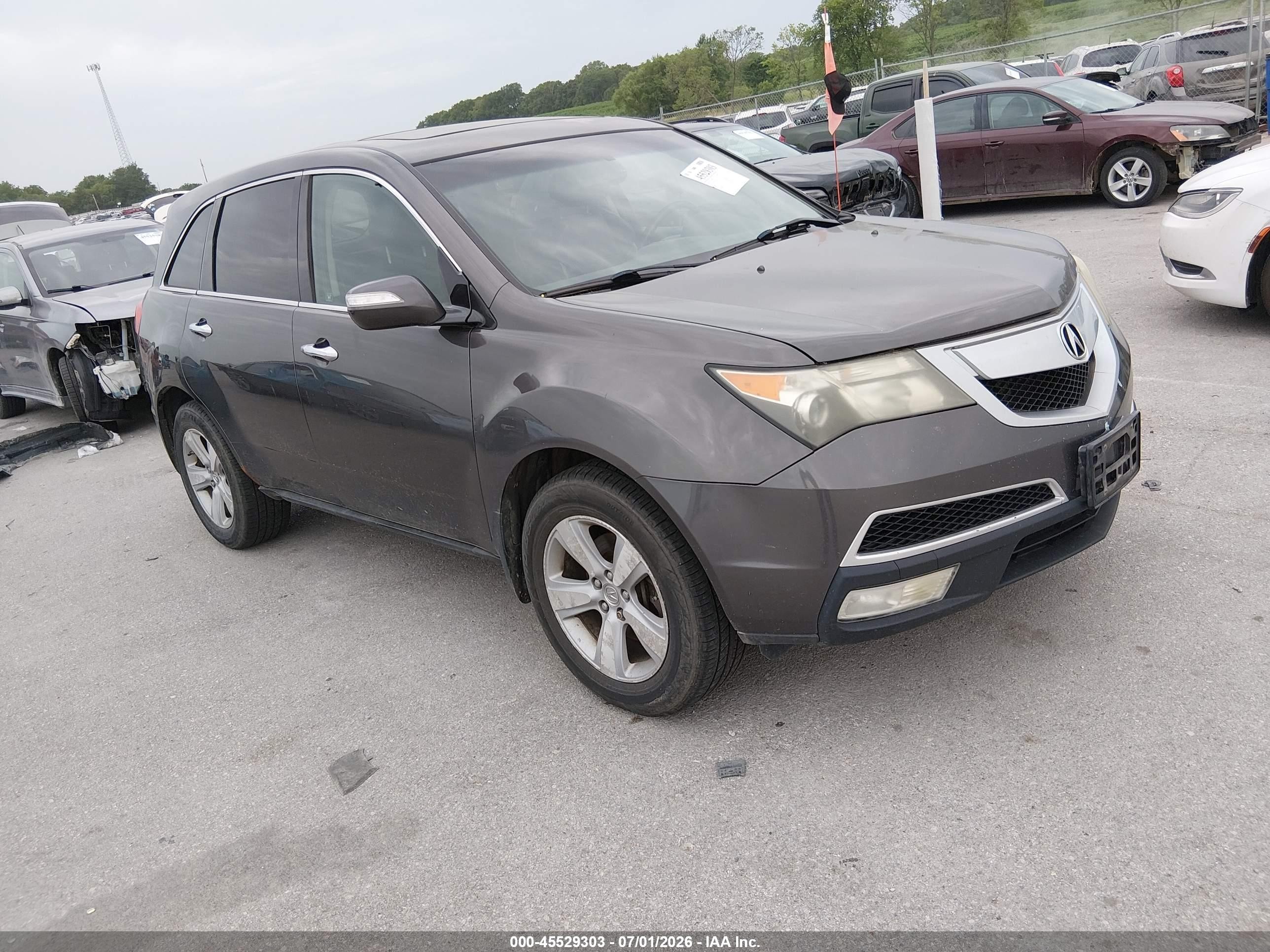 2010 Acura Mdx   Gray vin: 2HNYD2H22AH519826