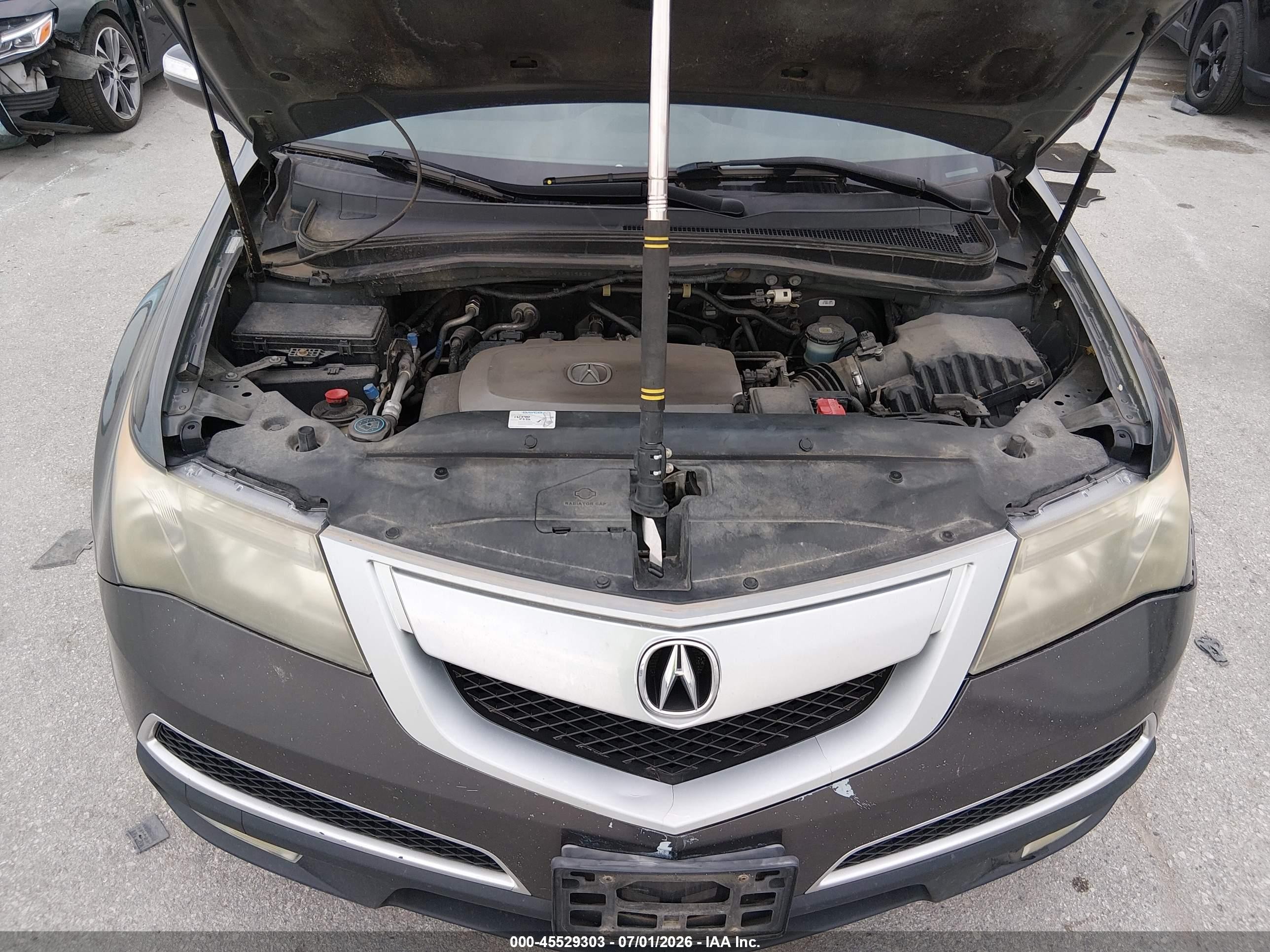 2010 Acura Mdx   Серый vin: 2HNYD2H22AH519826