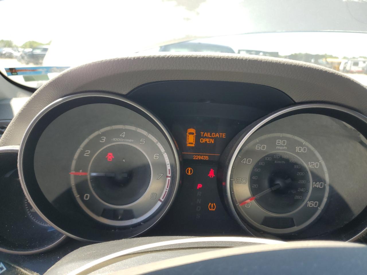2011 Acura Mdx Gray vin: 2HNYD2H22BH508682 Damage: Warning - Tire Pressure, On, Unacceptable