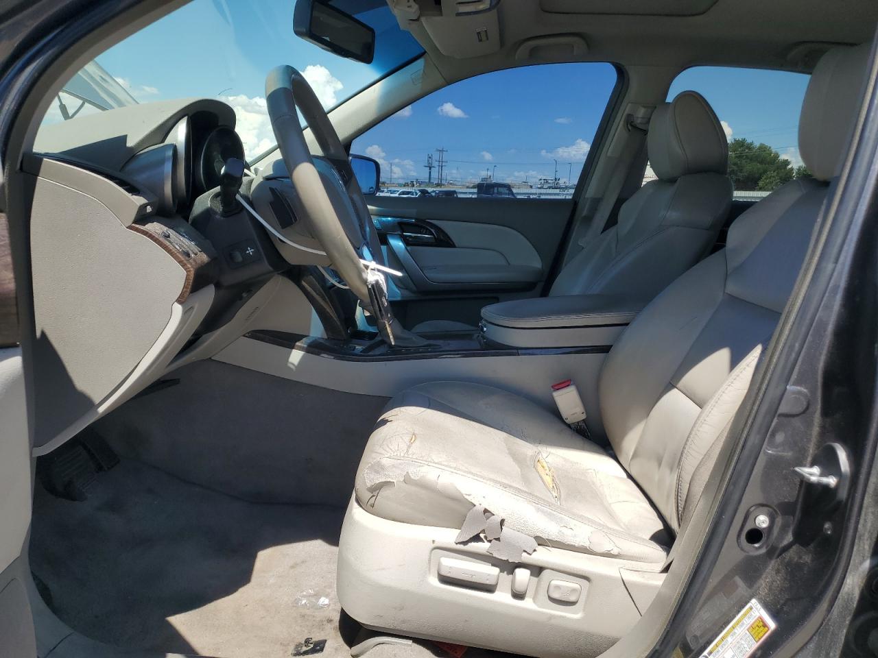 2011 Acura Mdx Gray vin: 2HNYD2H22BH508682 Damage: Left Front Seat Cushion, Torn, > 12 Inches