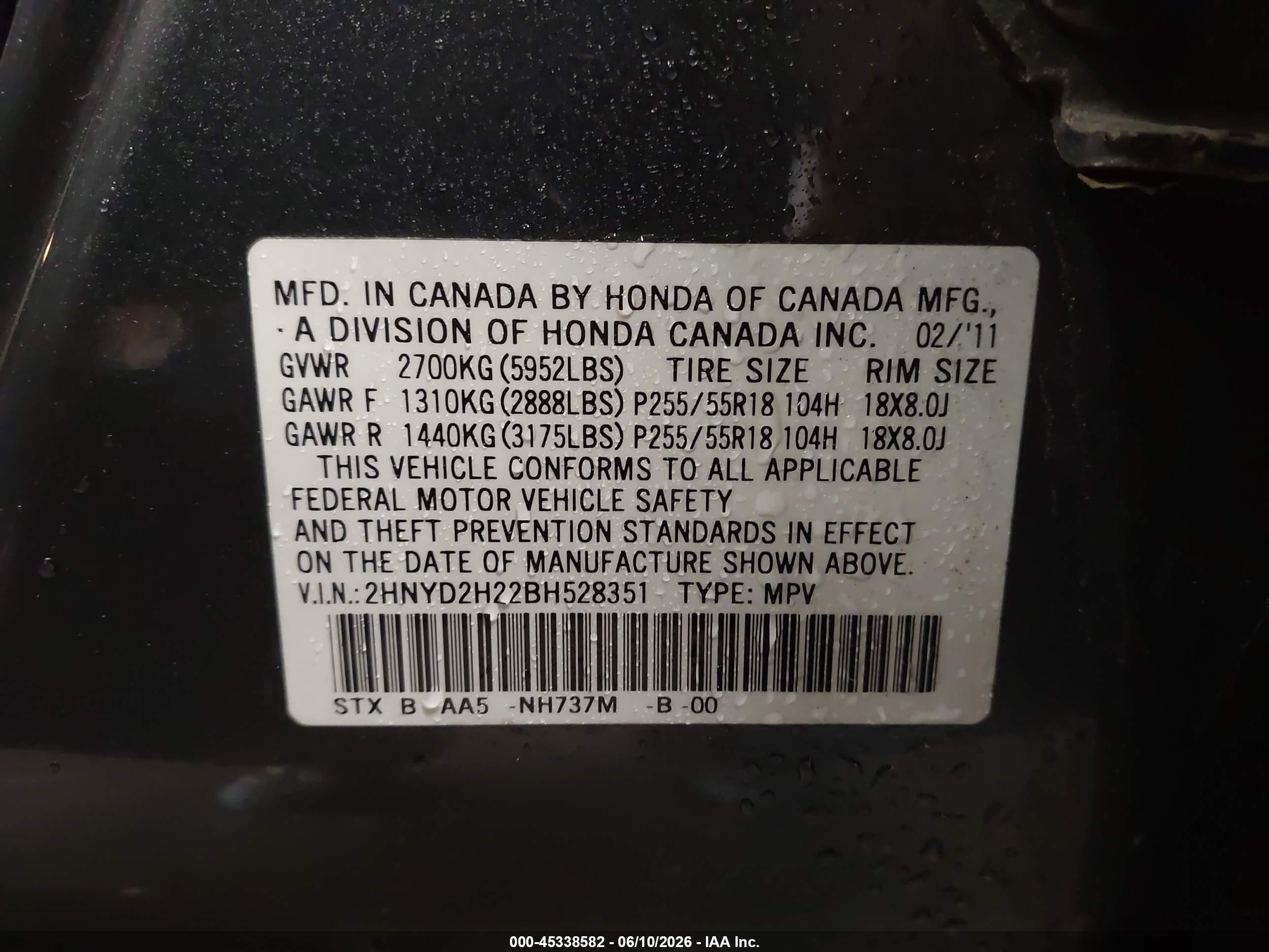 2011 Acura Mdx   Gray vin: 2HNYD2H22BH528351