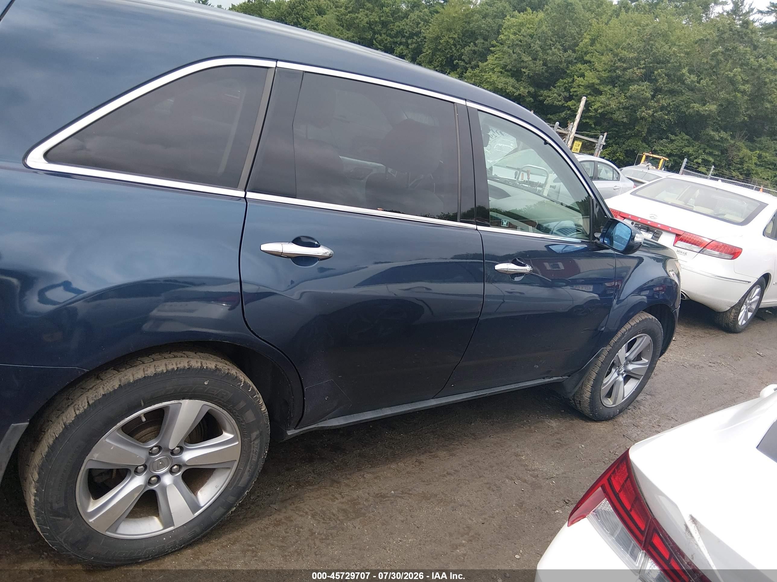 2012 Acura Mdx   Blue vin: 2HNYD2H22CH550576