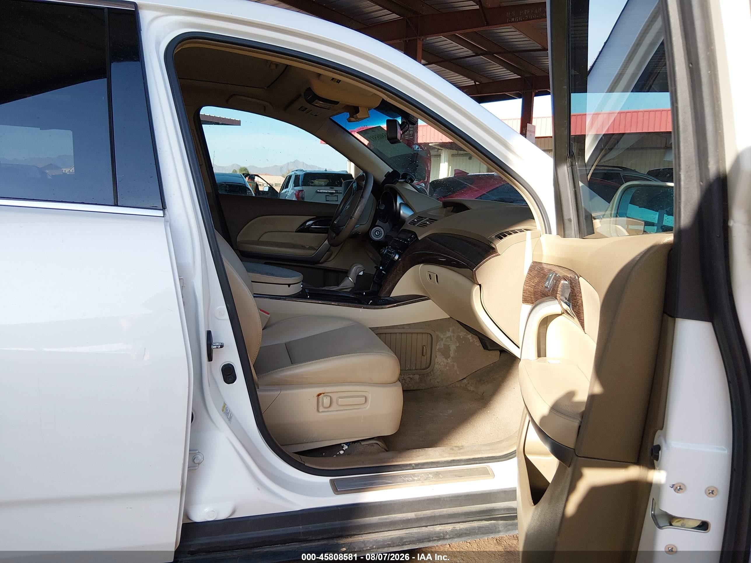 2010 Acura Mdx   White vin: 2HNYD2H23AH526753