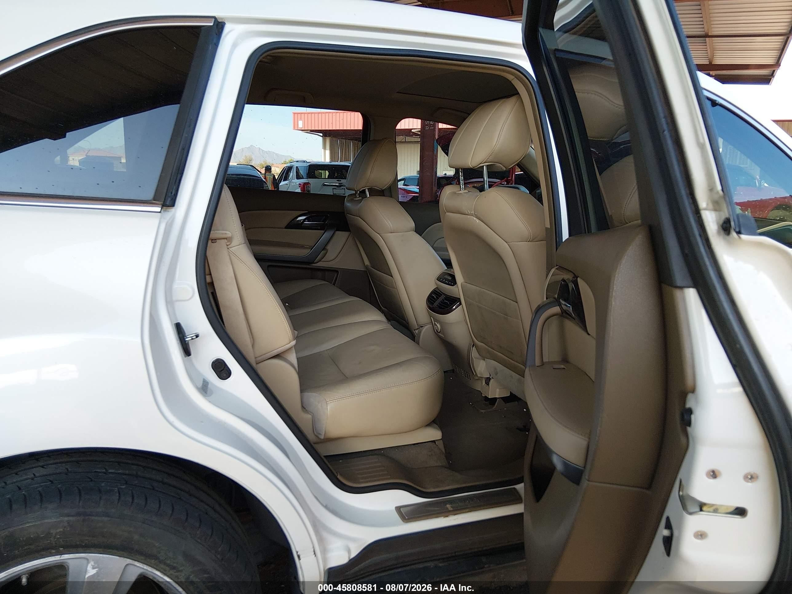 2010 Acura Mdx   White vin: 2HNYD2H23AH526753