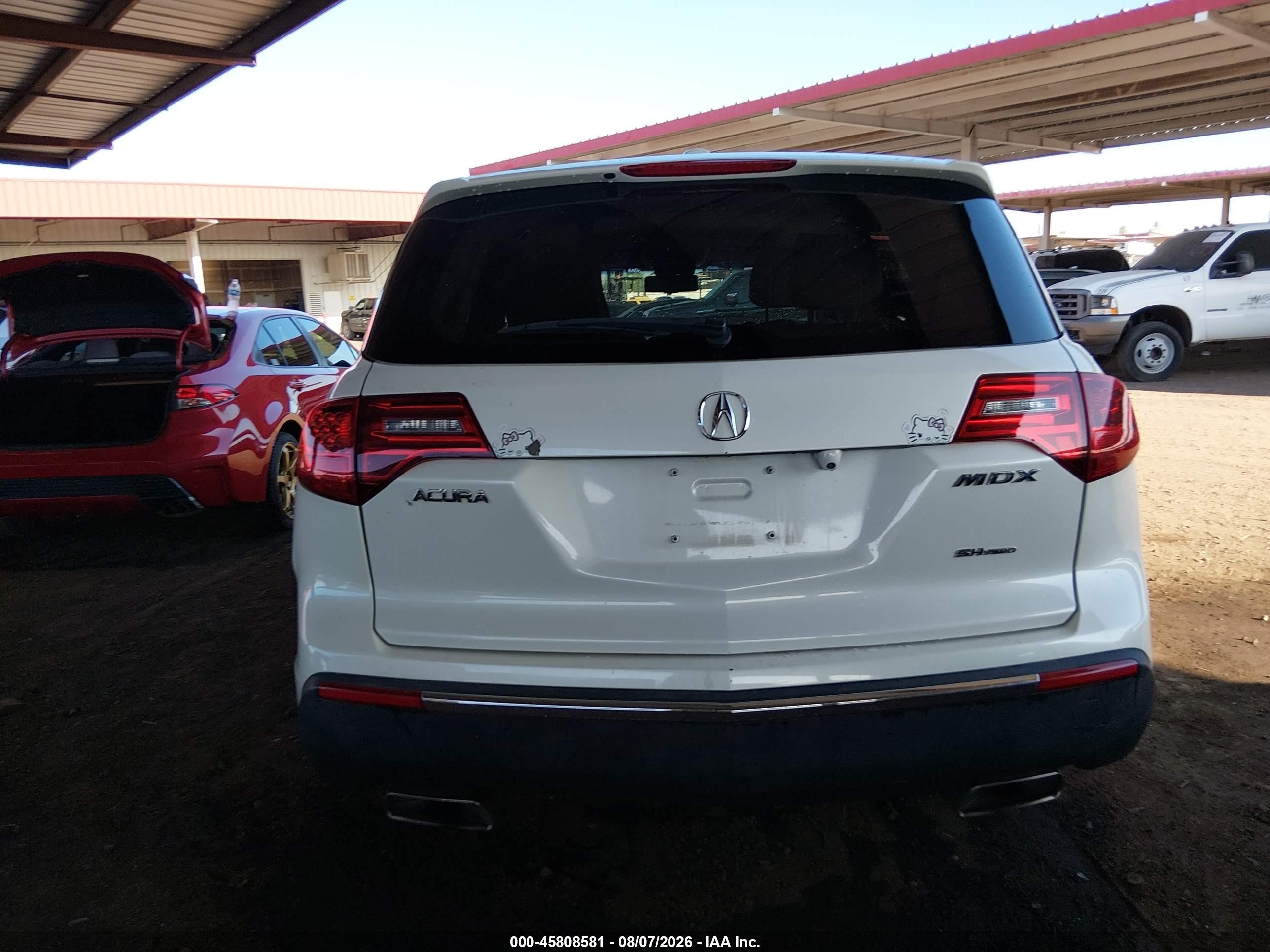 2010 Acura Mdx   White vin: 2HNYD2H23AH526753