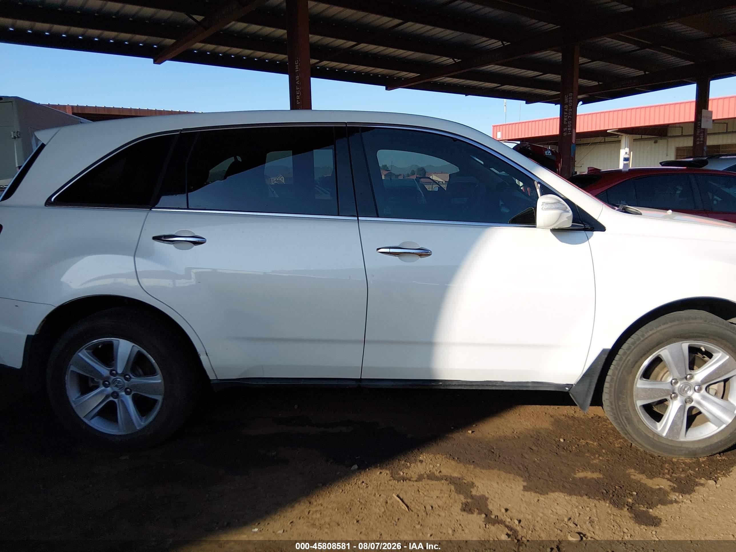 2010 Acura Mdx   White vin: 2HNYD2H23AH526753
