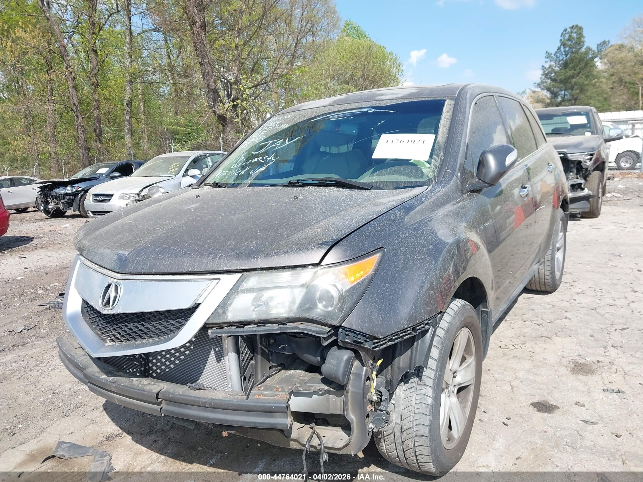 2012 Acura Mdx   Gray vin: 2HNYD2H23CH507283