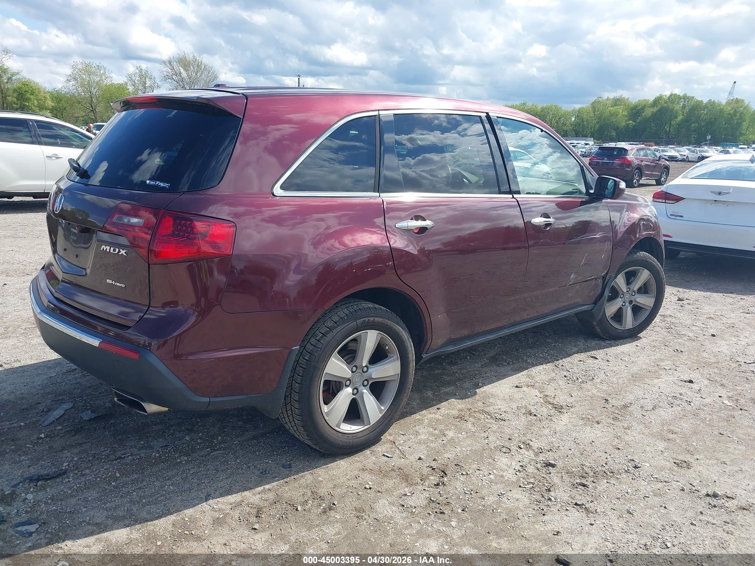 2012 Acura Mdx   Maroon vin: 2HNYD2H23CH546262