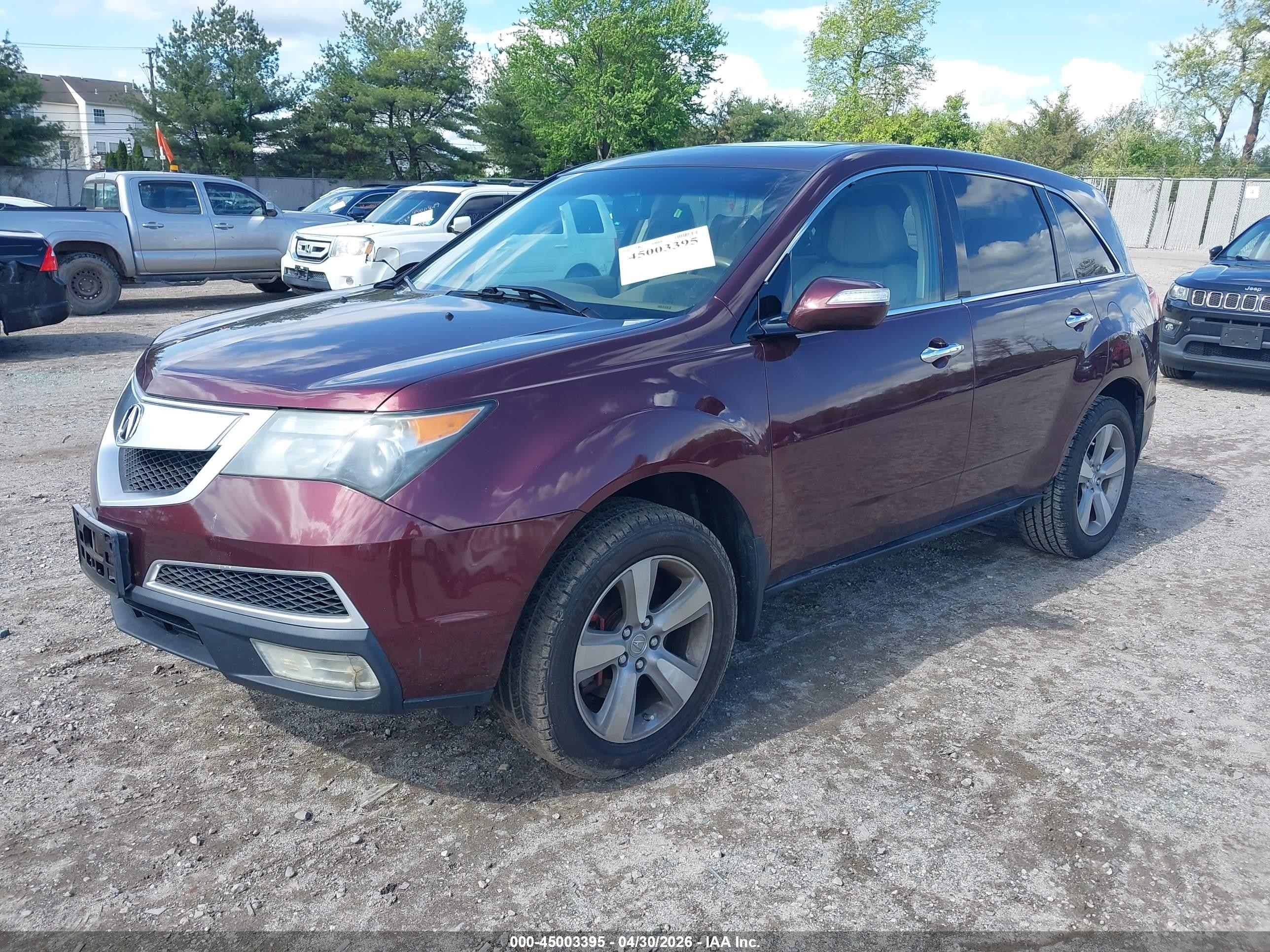 2012 Acura Mdx   Maroon vin: 2HNYD2H23CH546262