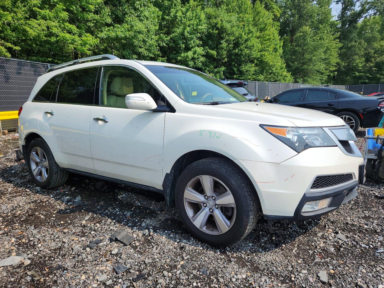2013 Acura Mdx White vin: 2HNYD2H23DH519709