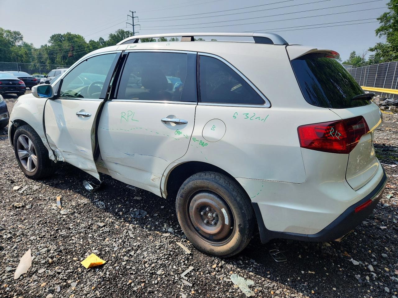 2013 Acura Mdx White vin: 2HNYD2H23DH519709