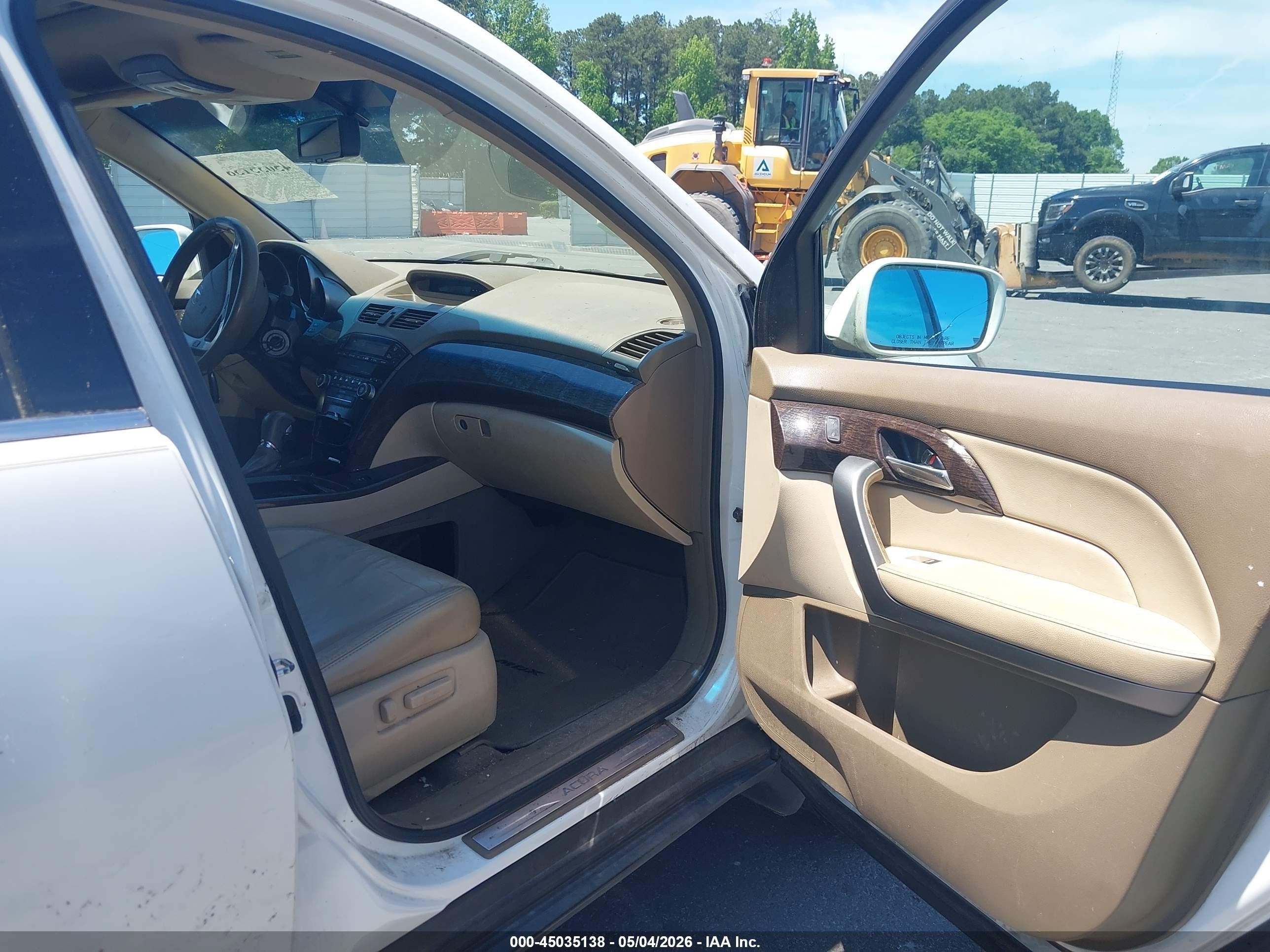 2013 Acura Mdx   Белый vin: 2HNYD2H23DH524537