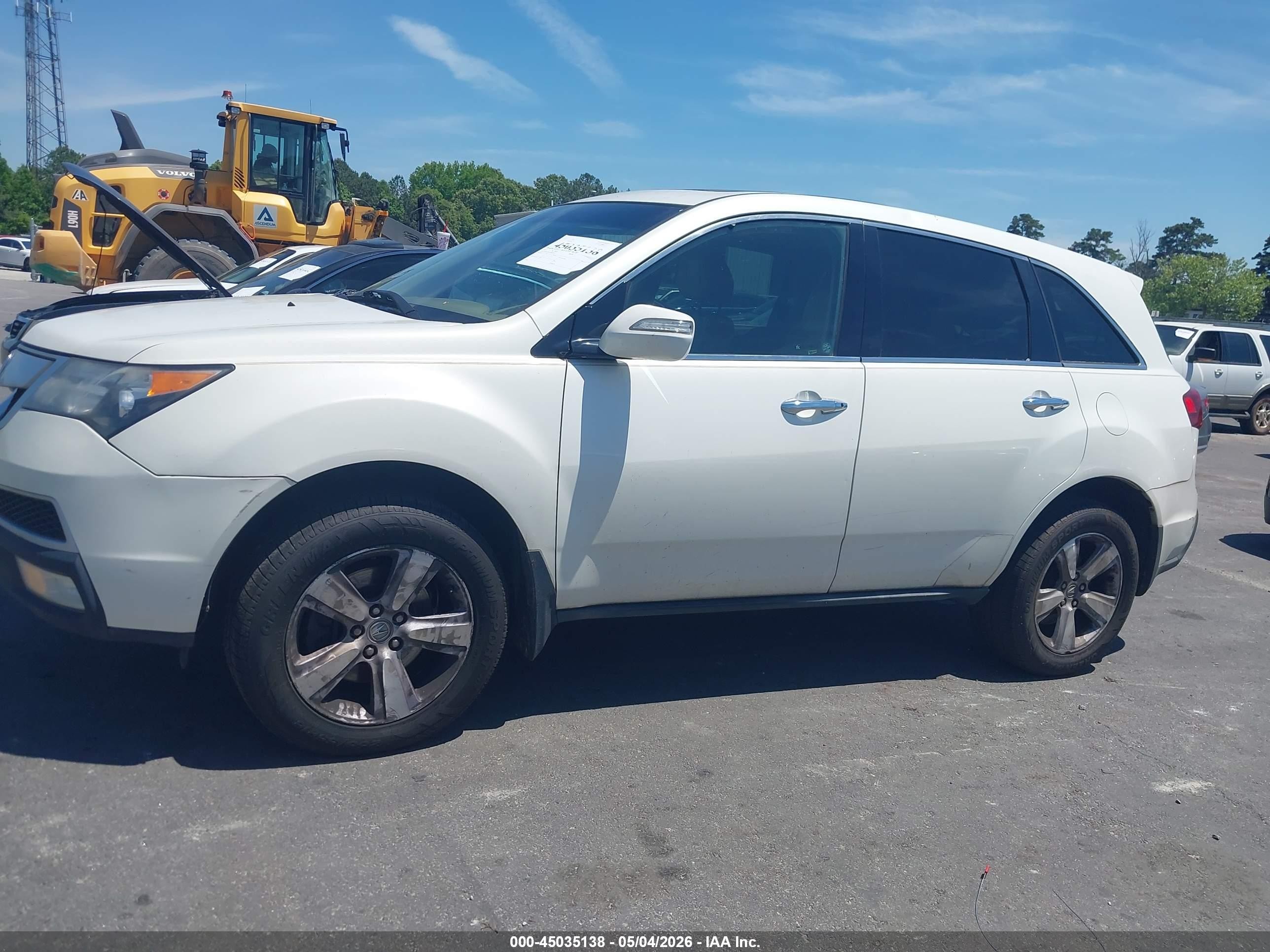 2013 Acura Mdx   Белый vin: 2HNYD2H23DH524537