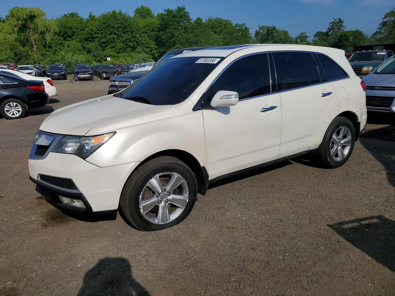 2010 Acura Mdx White vin: 2HNYD2H24AH517026