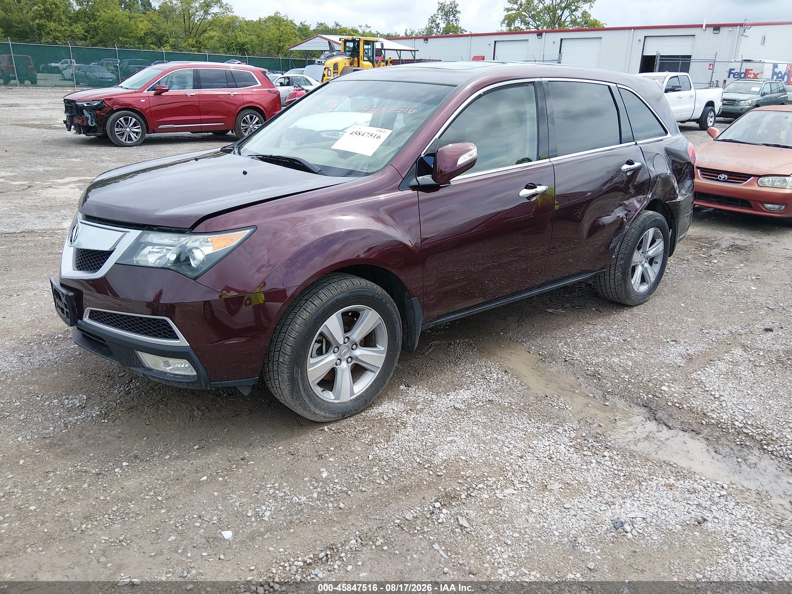 2011 Acura Mdx   Burgundy vin: 2HNYD2H24BH525290