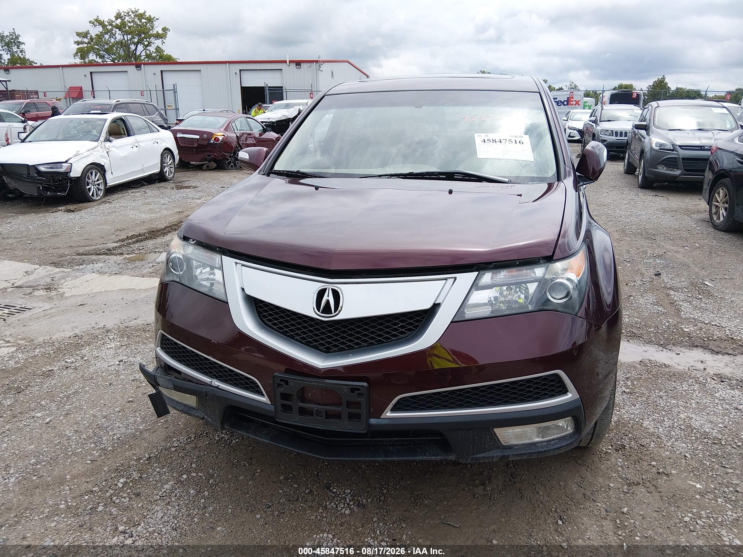 2011 Acura Mdx   Burgundy vin: 2HNYD2H24BH525290