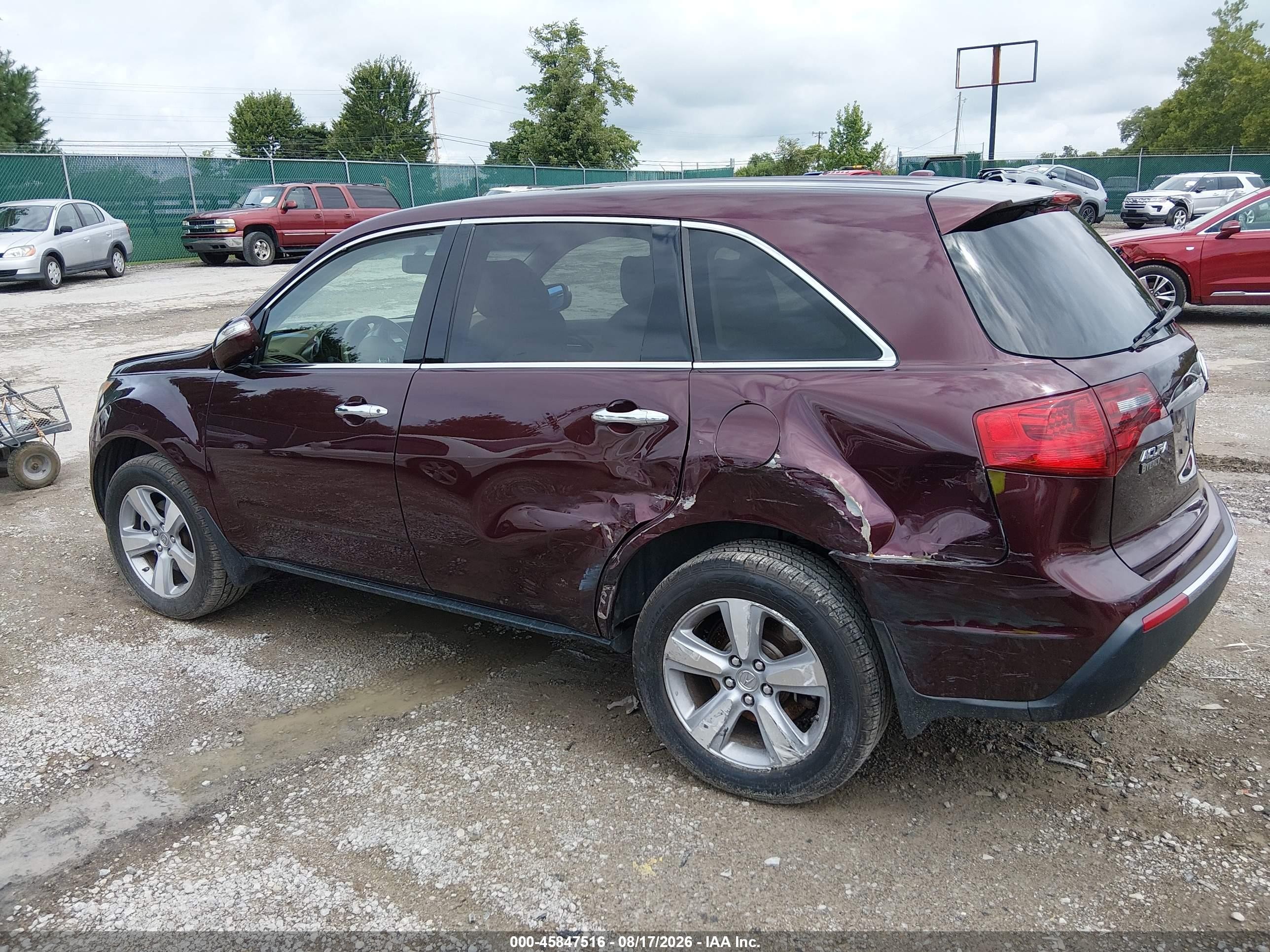 2011 Acura Mdx   Burgundy vin: 2HNYD2H24BH525290