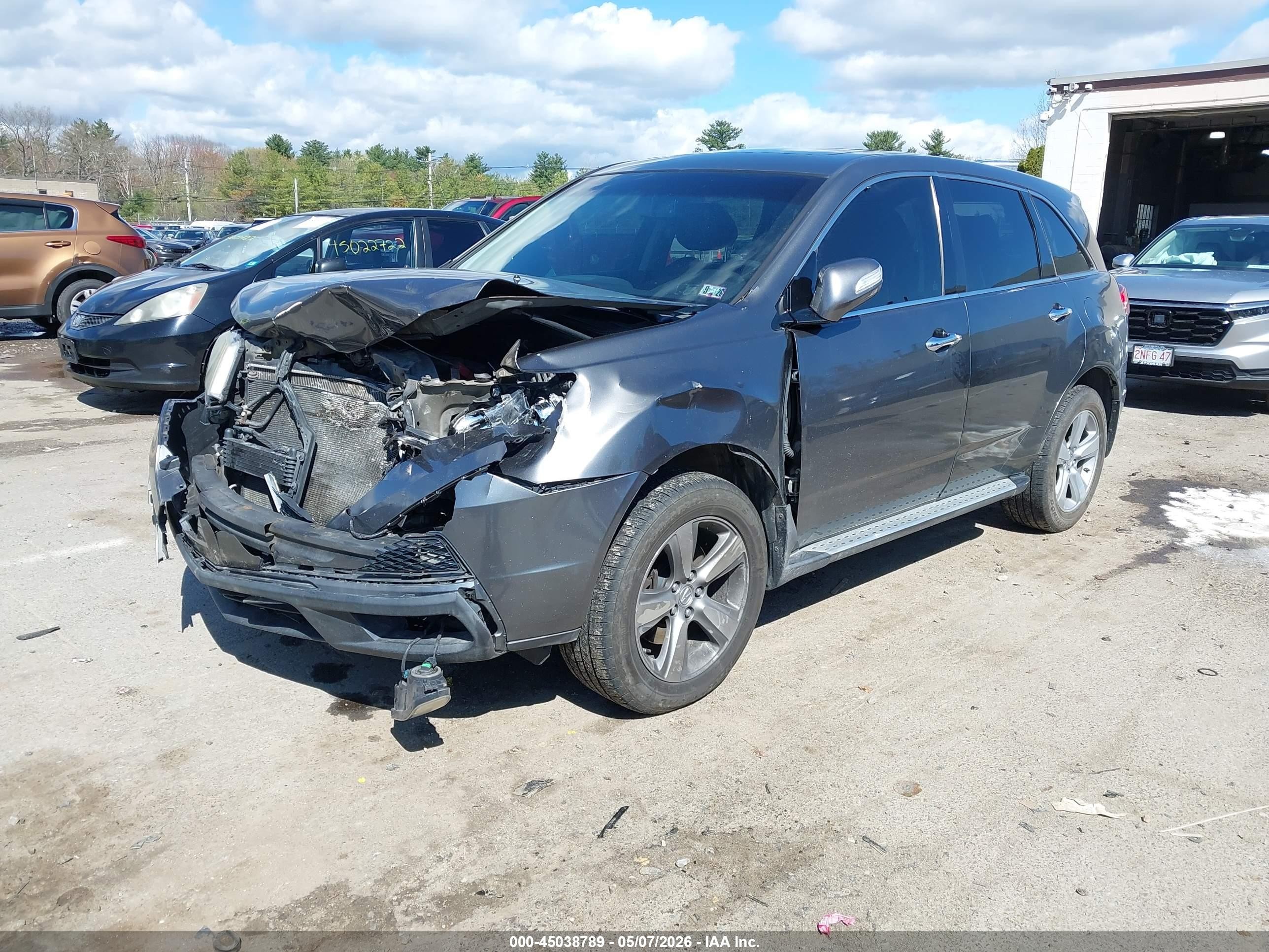2012 Acura Mdx   Серый vin: 2HNYD2H24CH520768