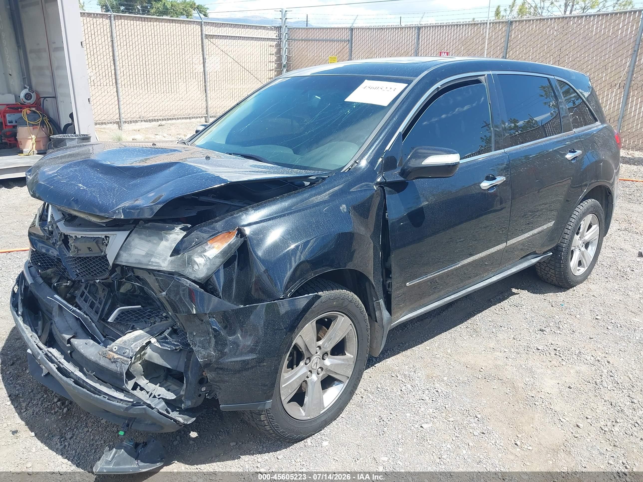 2012 Acura Mdx   Black vin: 2HNYD2H24CH536680