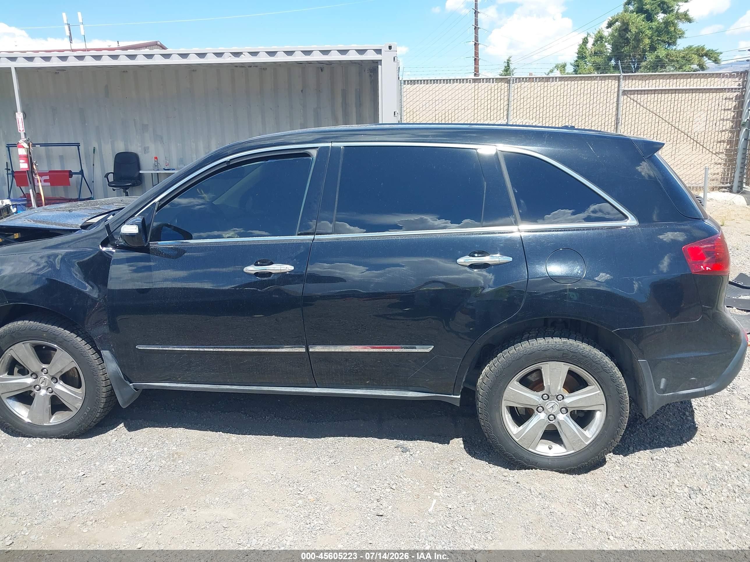 2012 Acura Mdx   Black vin: 2HNYD2H24CH536680