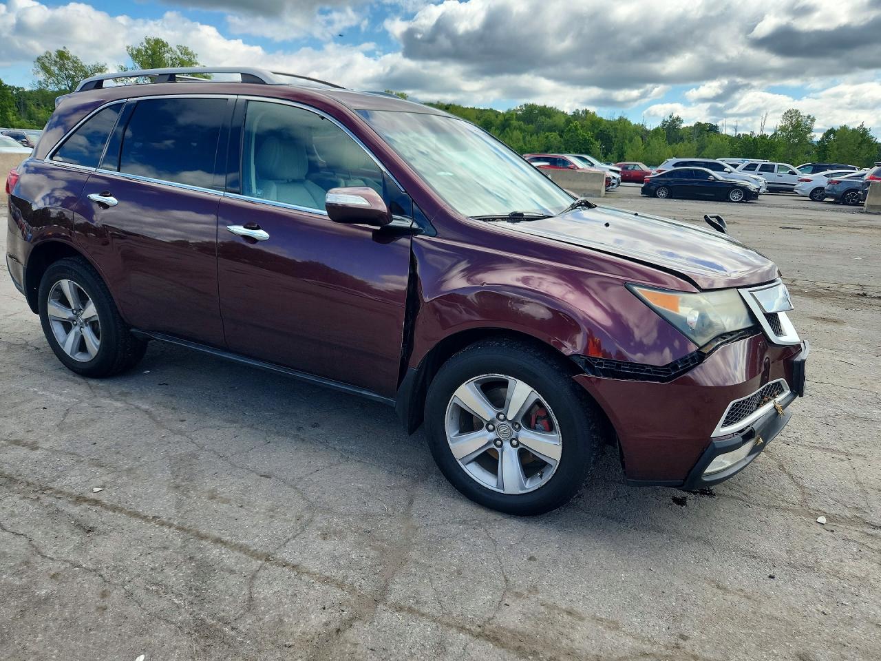 2012 Acura Mdx Burgundy vin: 2HNYD2H24CH548618