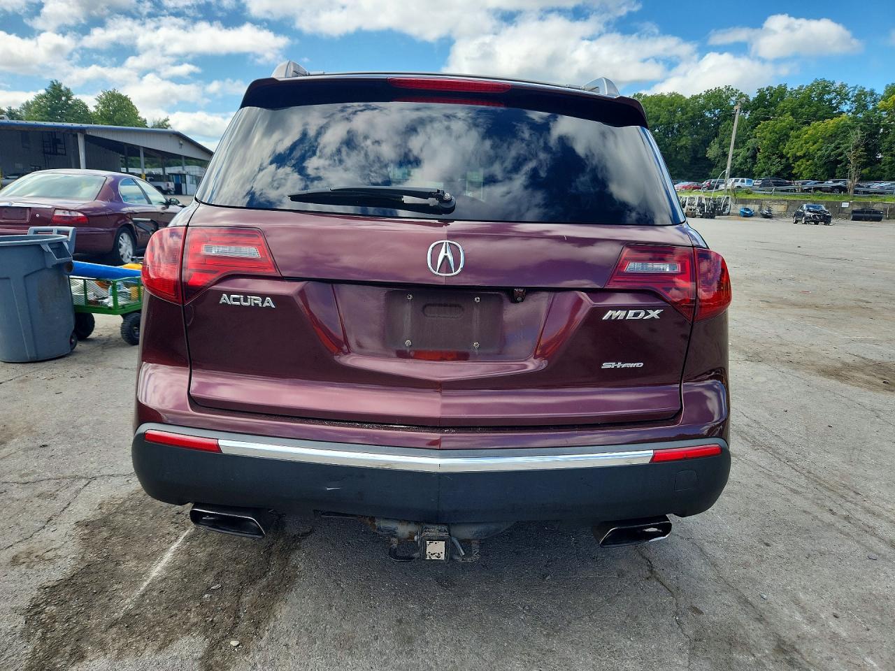 2012 Acura Mdx Burgundy vin: 2HNYD2H24CH548618