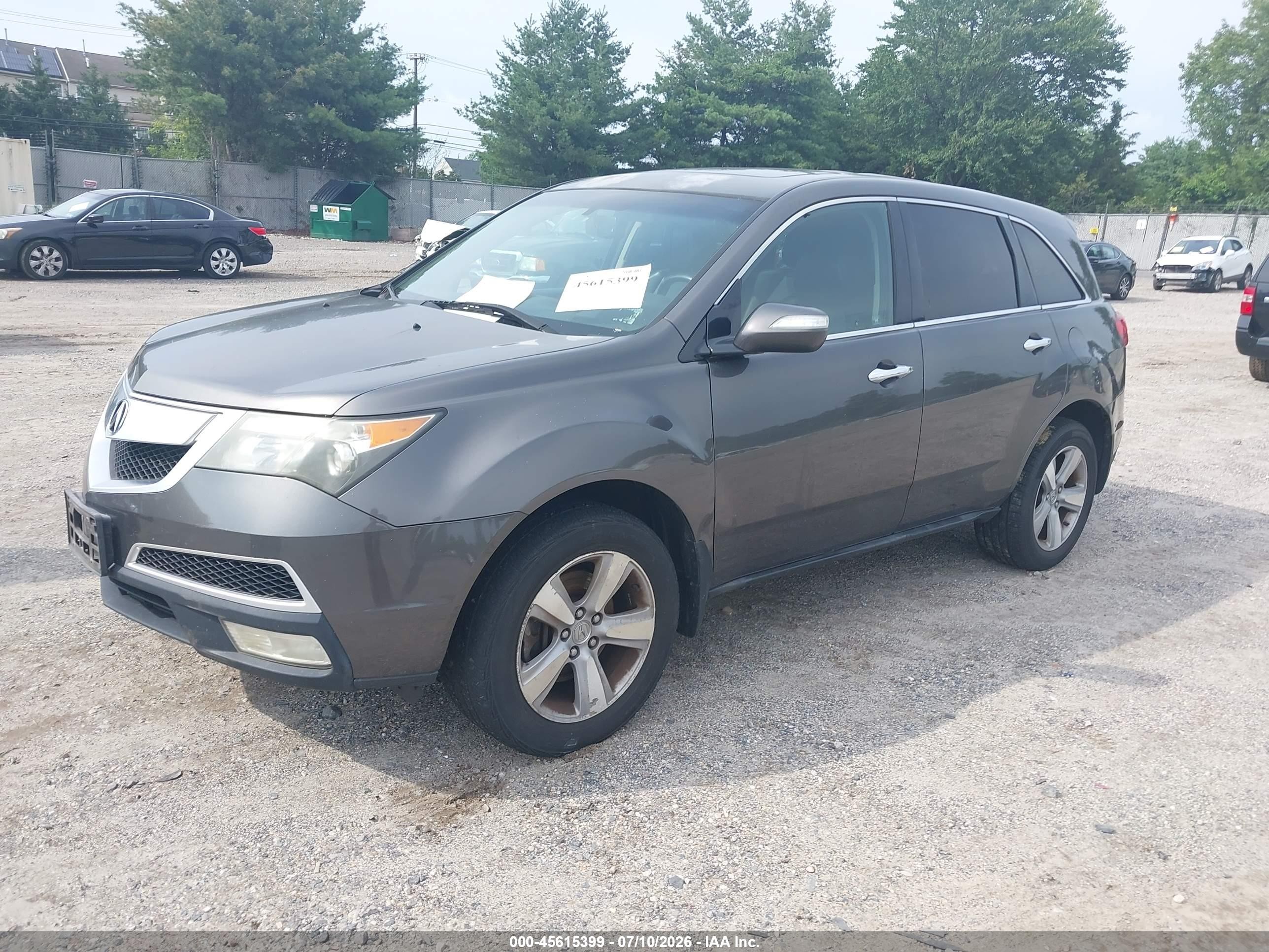 2011 Acura Mdx   Gray vin: 2HNYD2H25BH547735