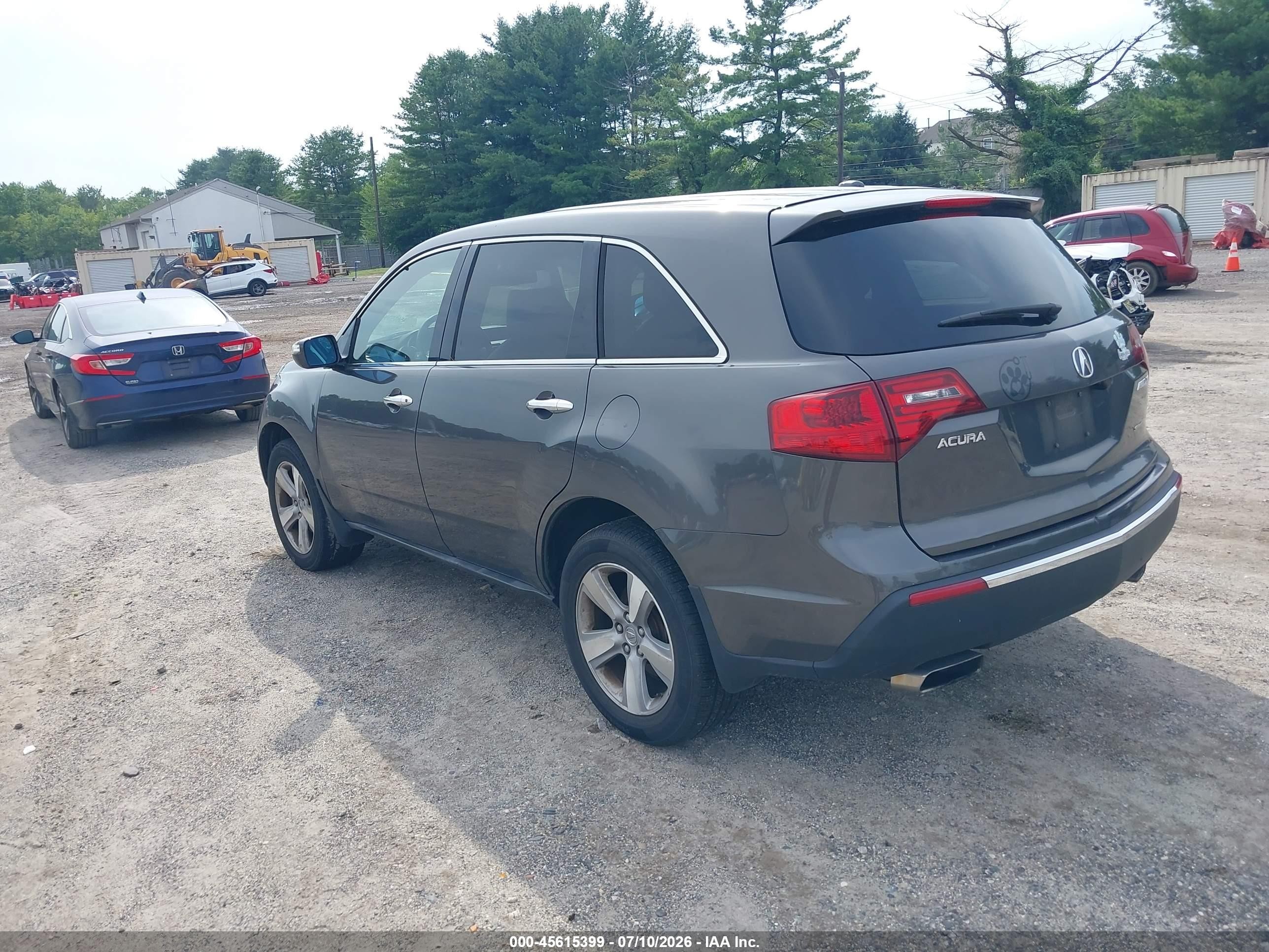 2011 Acura Mdx   Gray vin: 2HNYD2H25BH547735