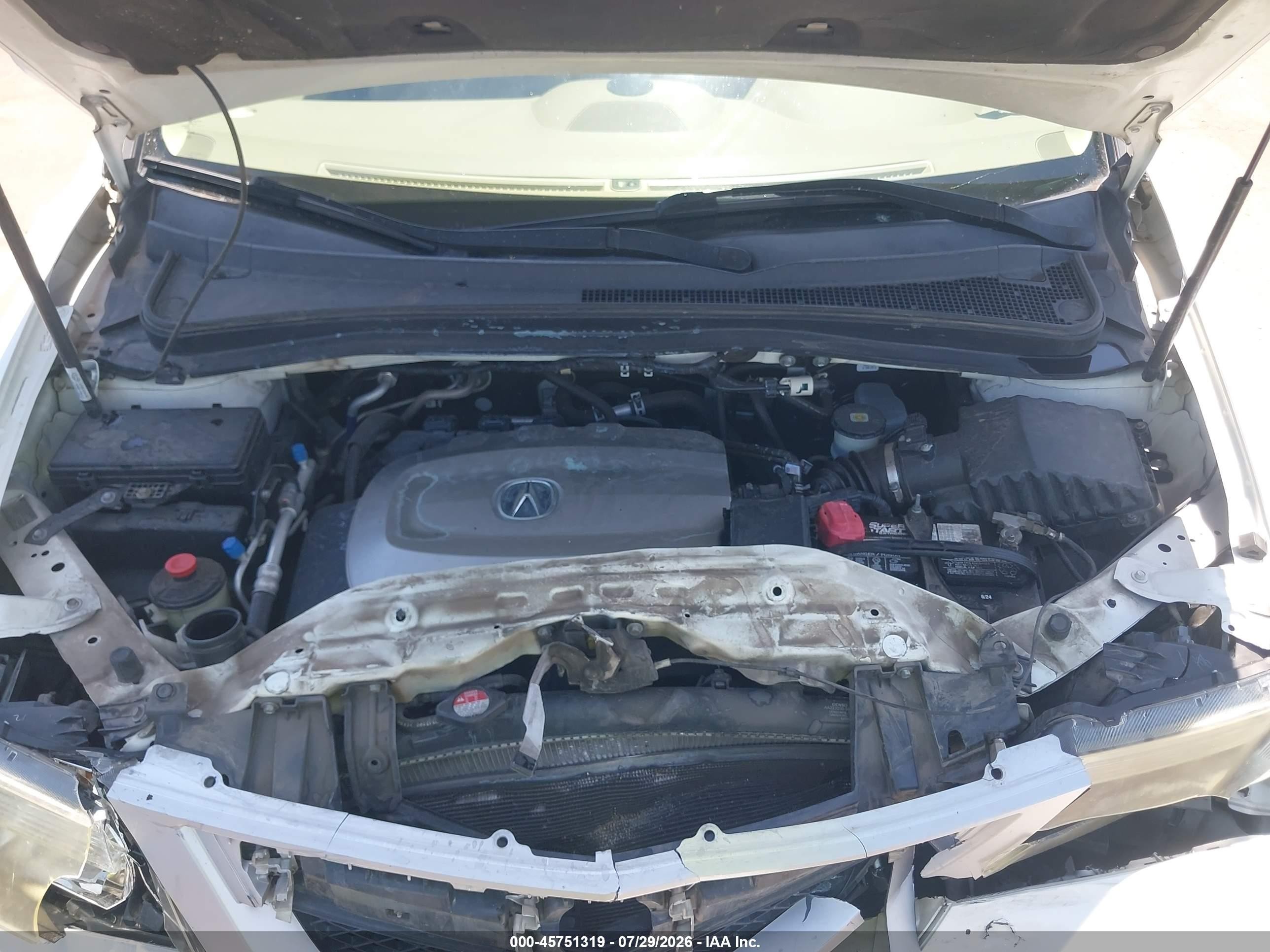 2013 Acura Mdx   White vin: 2HNYD2H25DH516715