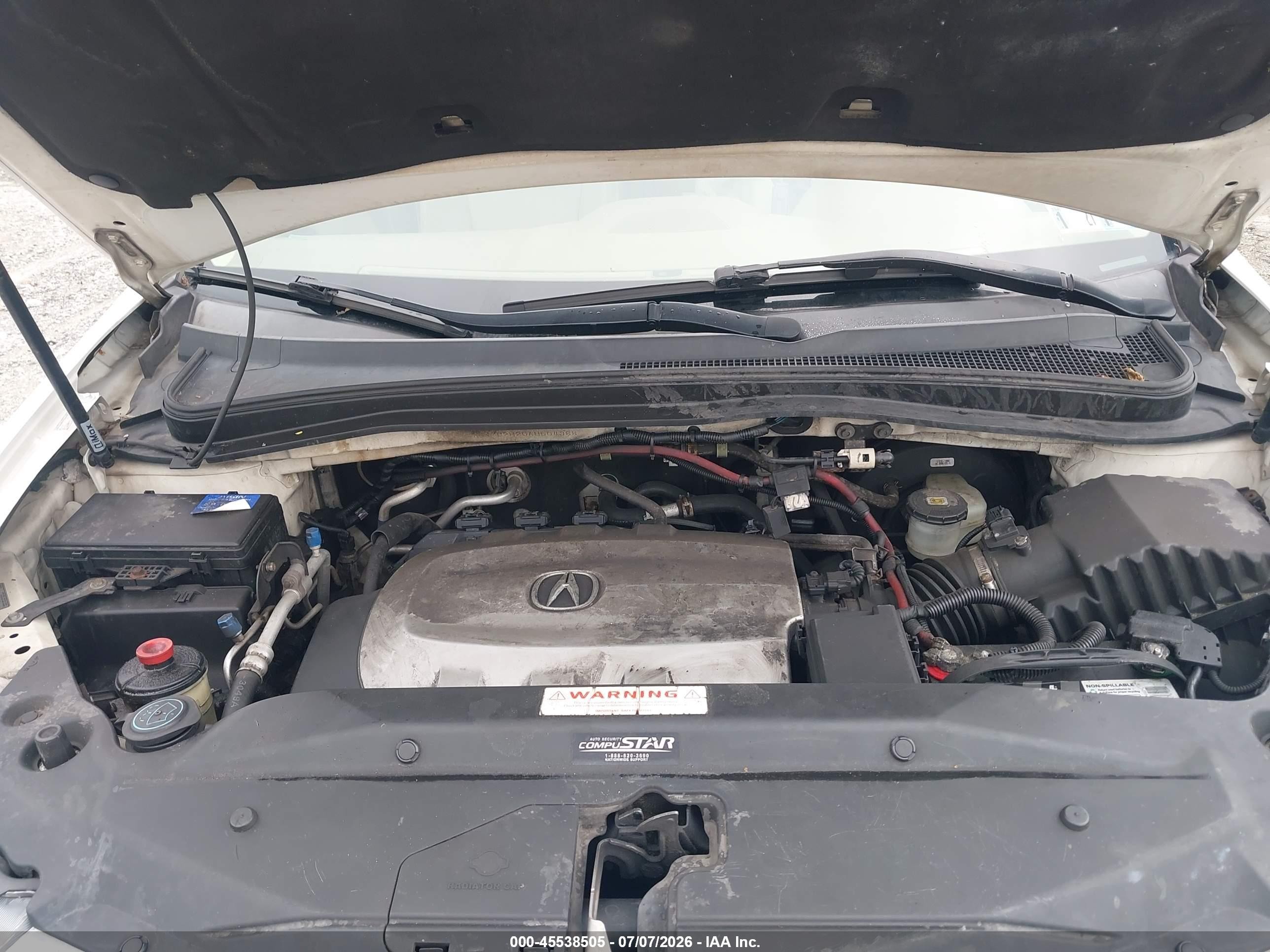 2010 Acura Mdx   White vin: 2HNYD2H26AH504388