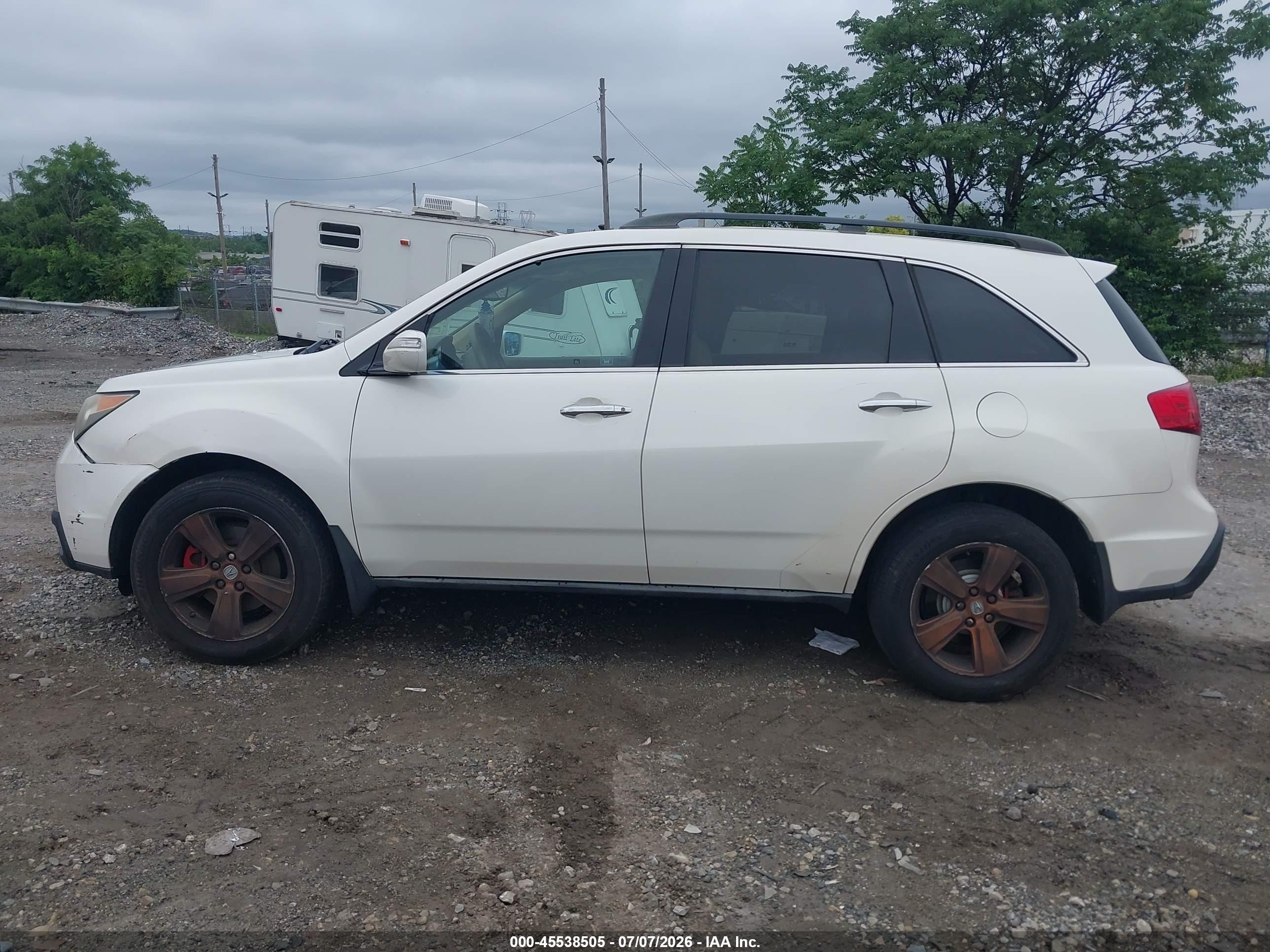 2010 Acura Mdx   White vin: 2HNYD2H26AH504388