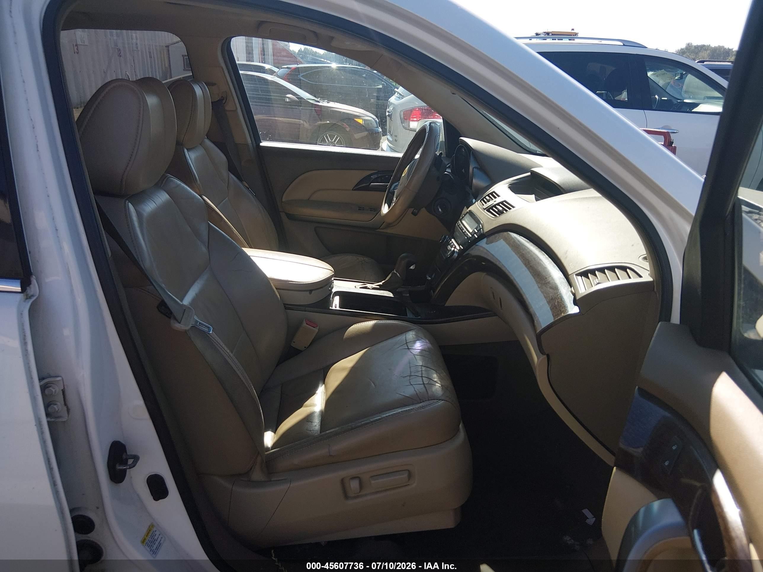 2010 Acura Mdx   White vin: 2HNYD2H26AH528903