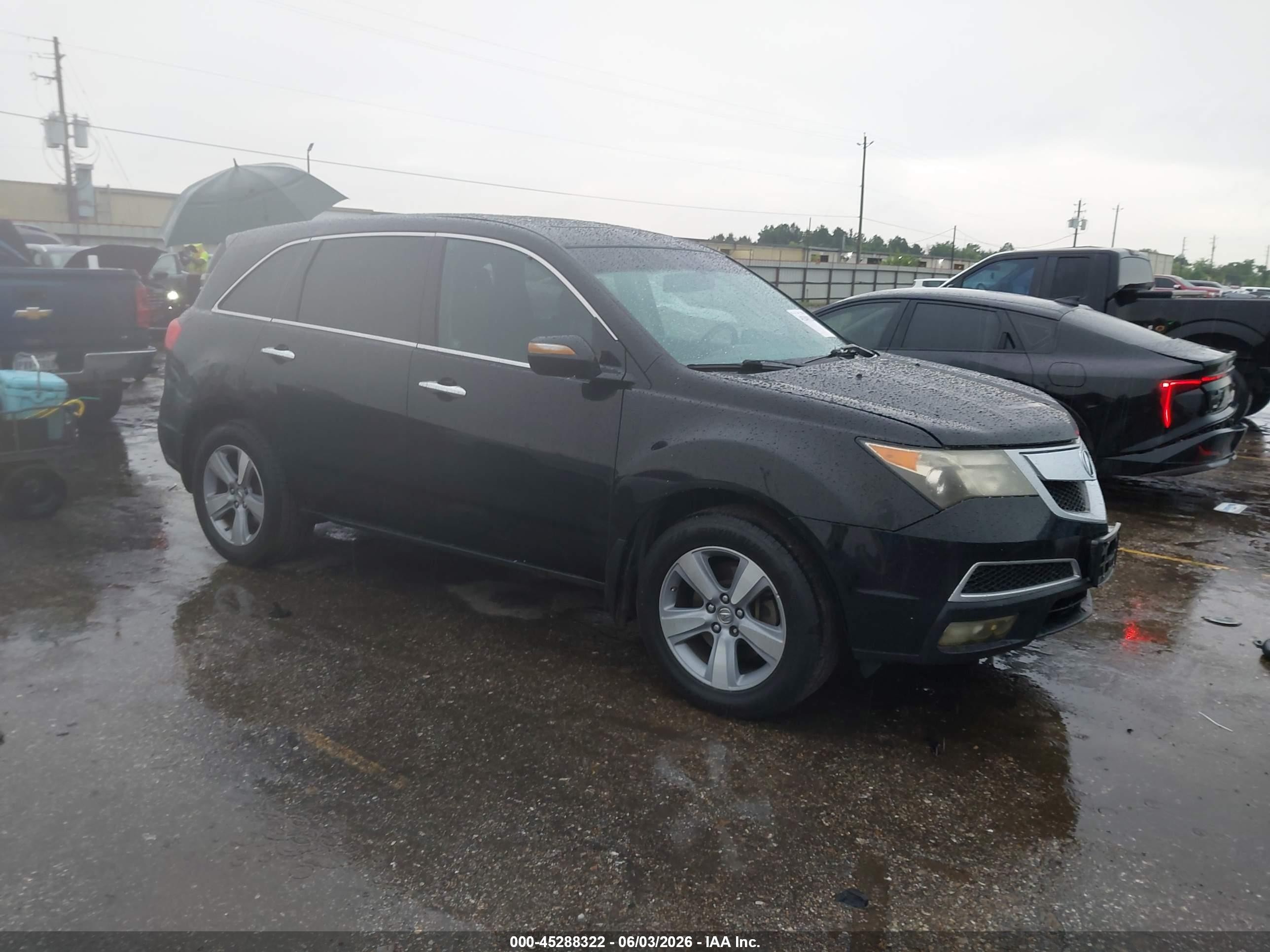 2011 Acura Mdx   Черный vin: 2HNYD2H26BH517949