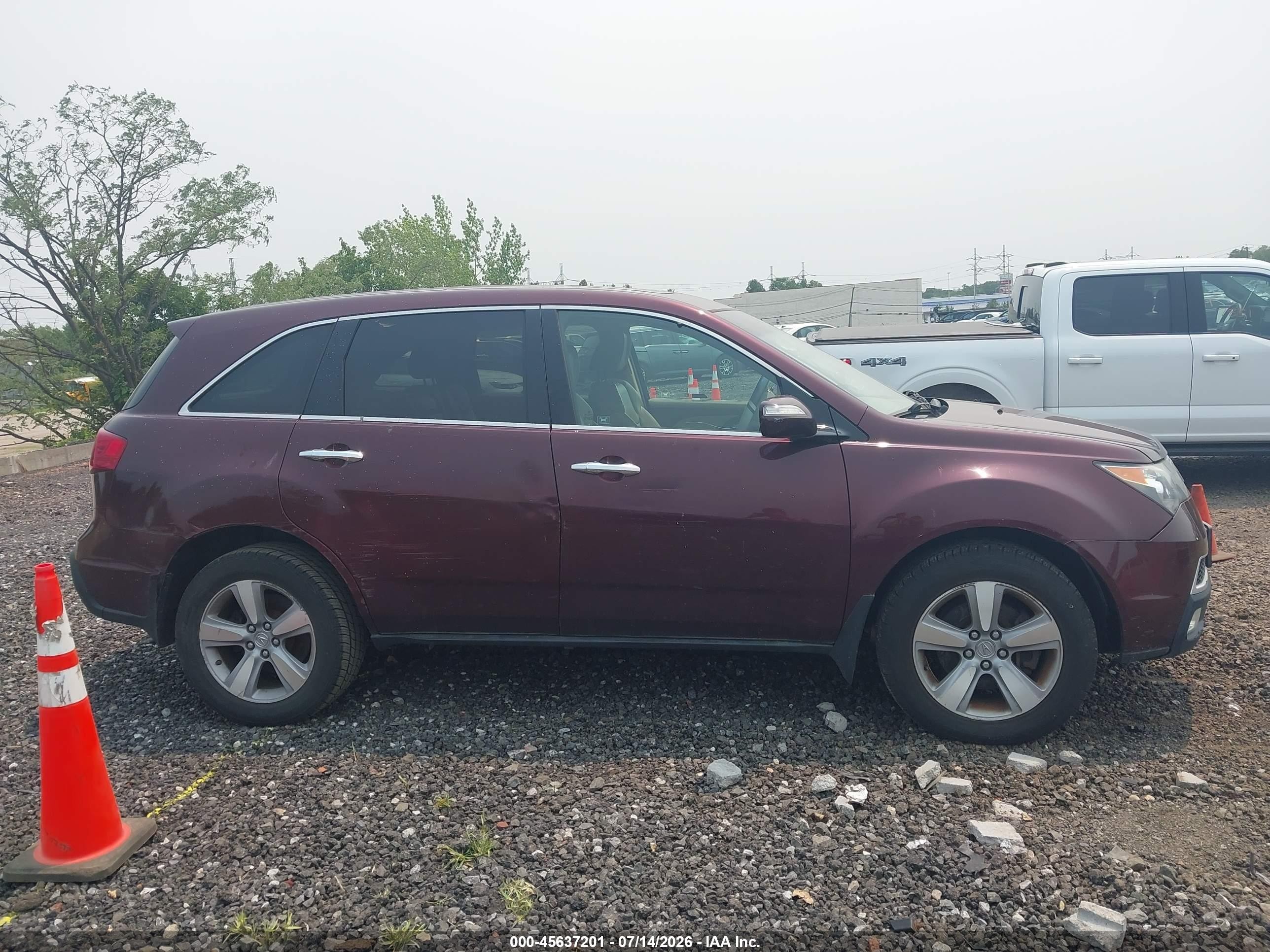 2012 Acura Mdx   Темно-бордовый vin: 2HNYD2H26CH532615