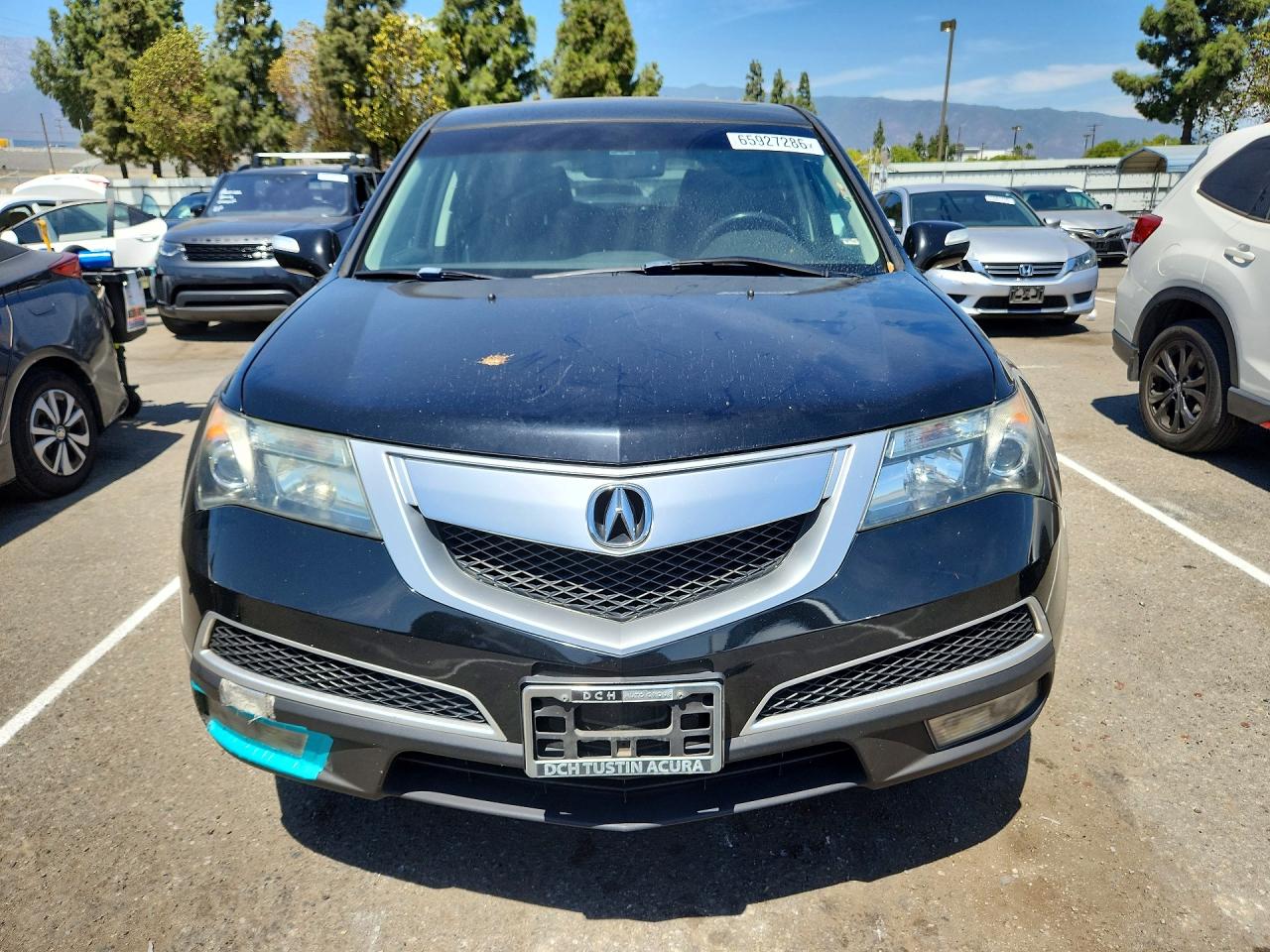 2012 Acura Mdx Black vin: 2HNYD2H26CH549978