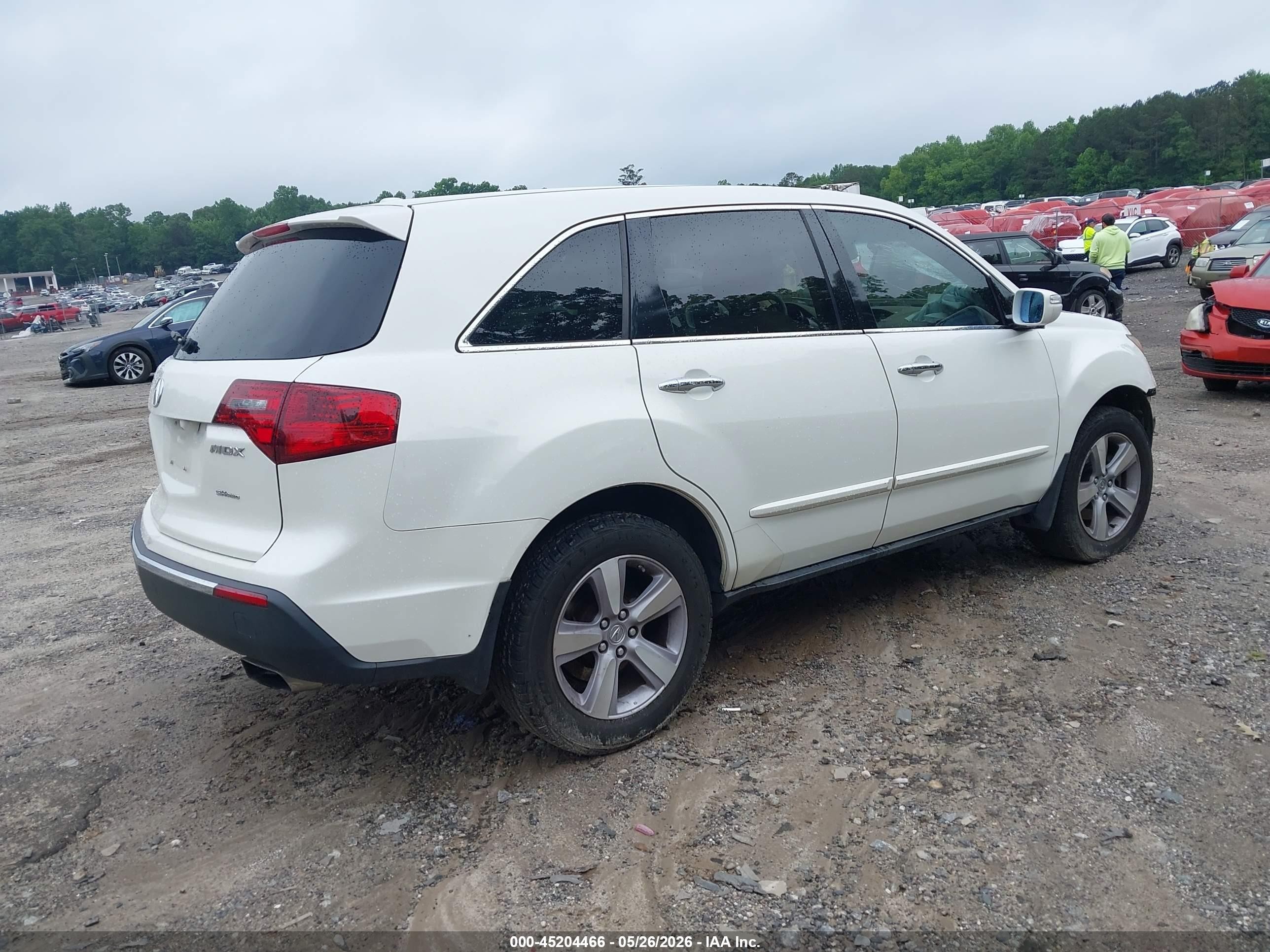 2013 Acura Mdx White vin: 2HNYD2H26DH510504
