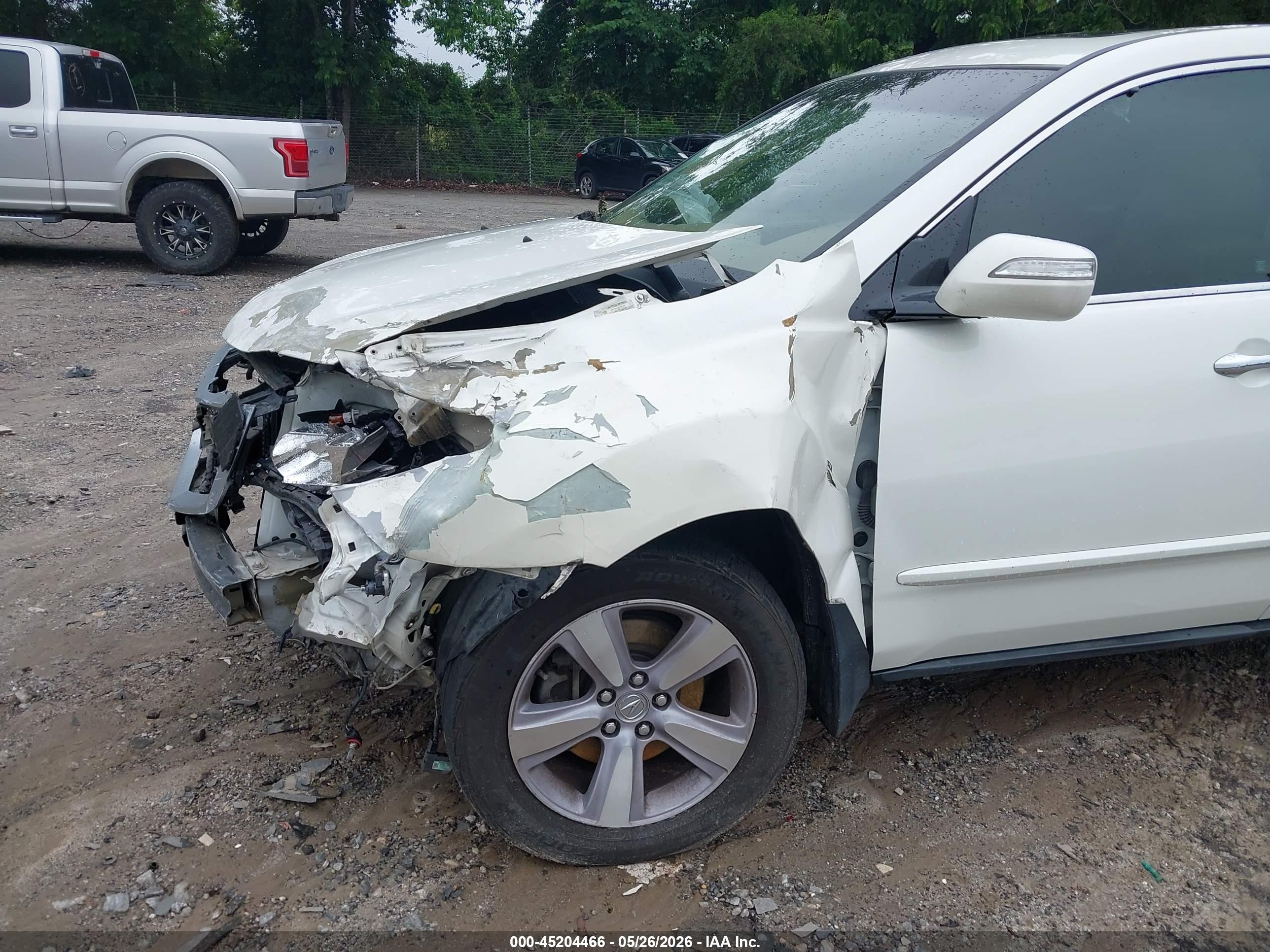 2013 Acura Mdx White vin: 2HNYD2H26DH510504