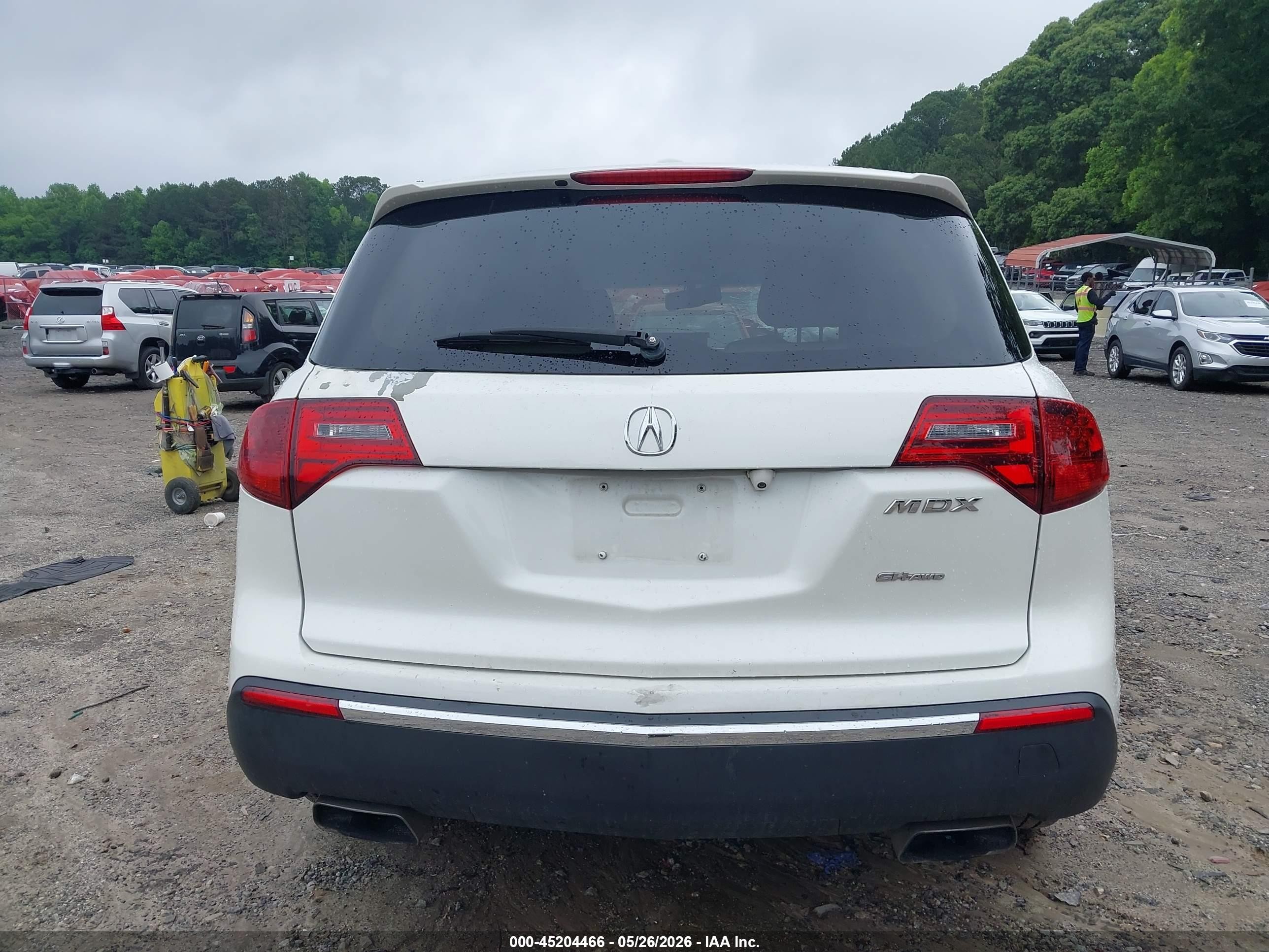 2013 Acura Mdx White vin: 2HNYD2H26DH510504