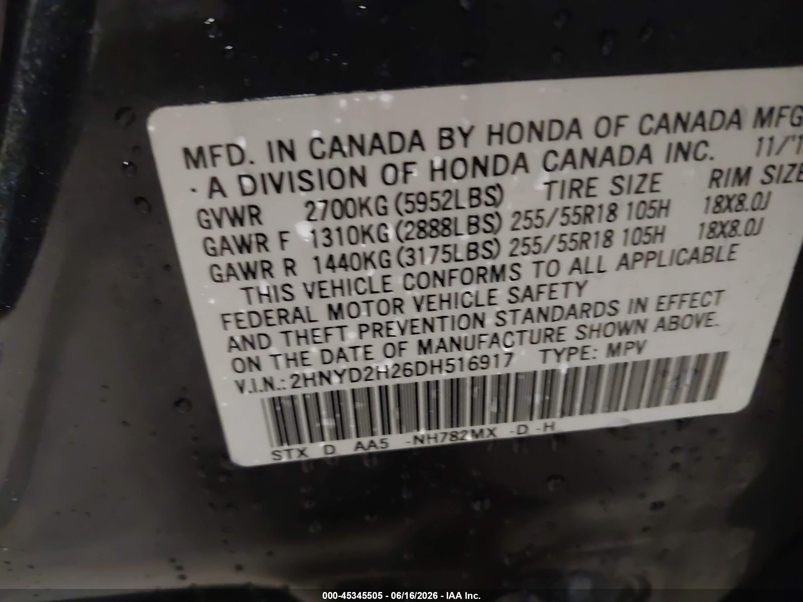 2013 Acura Mdx   Gray vin: 2HNYD2H26DH516917