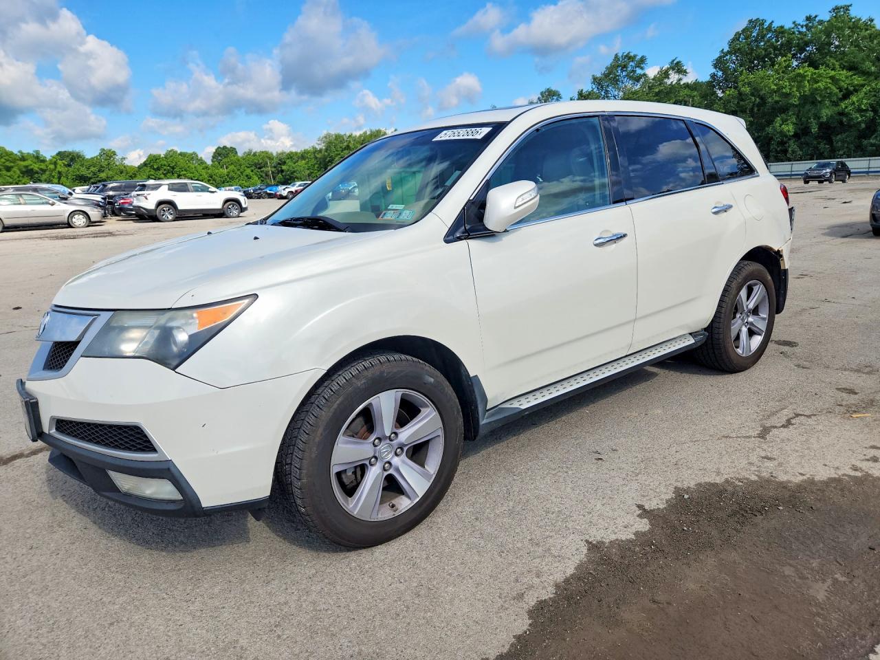 2013 Acura Mdx White vin: 2HNYD2H26DH520904