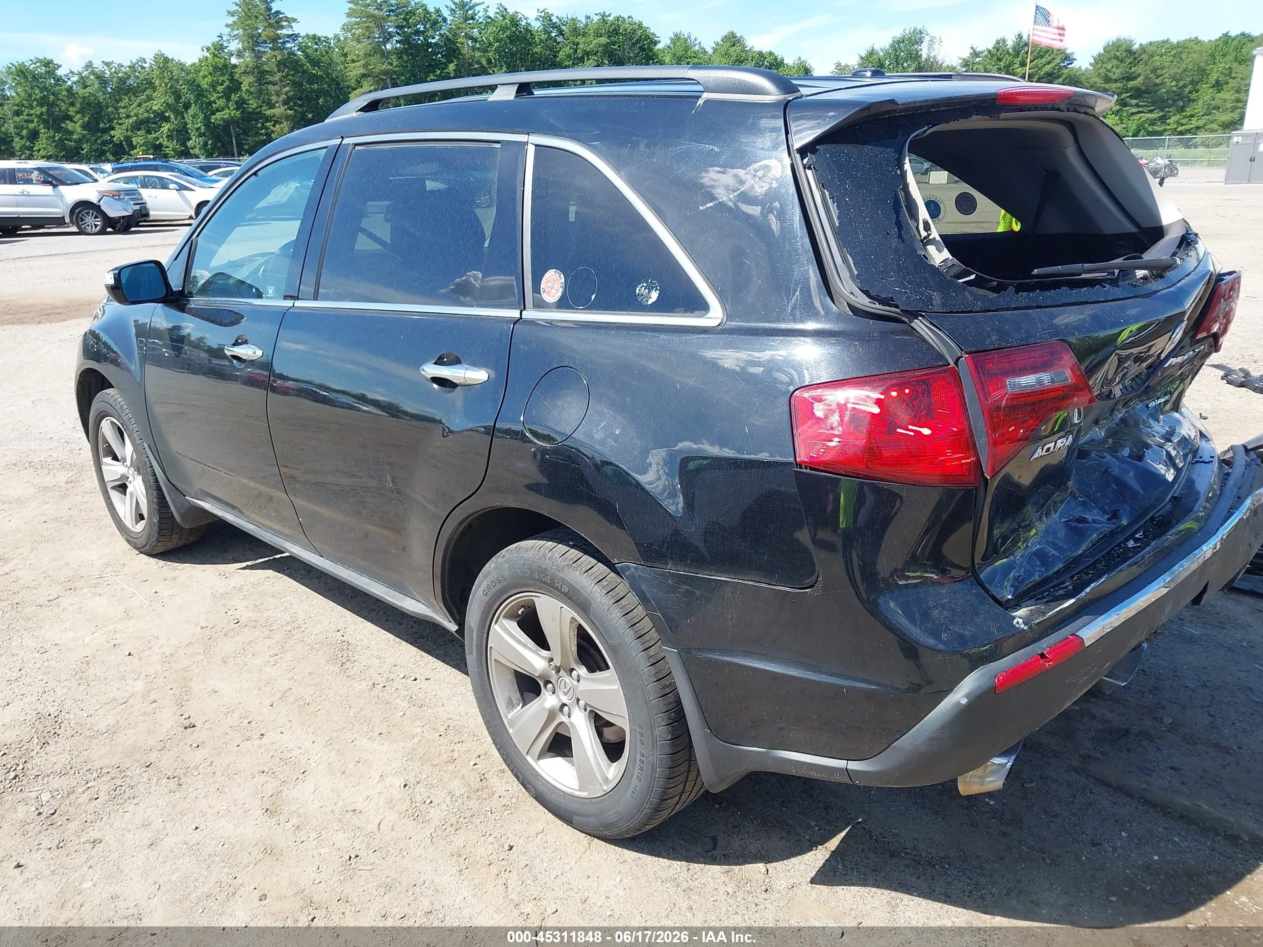 2011 Acura Mdx   Black vin: 2HNYD2H27BH544514