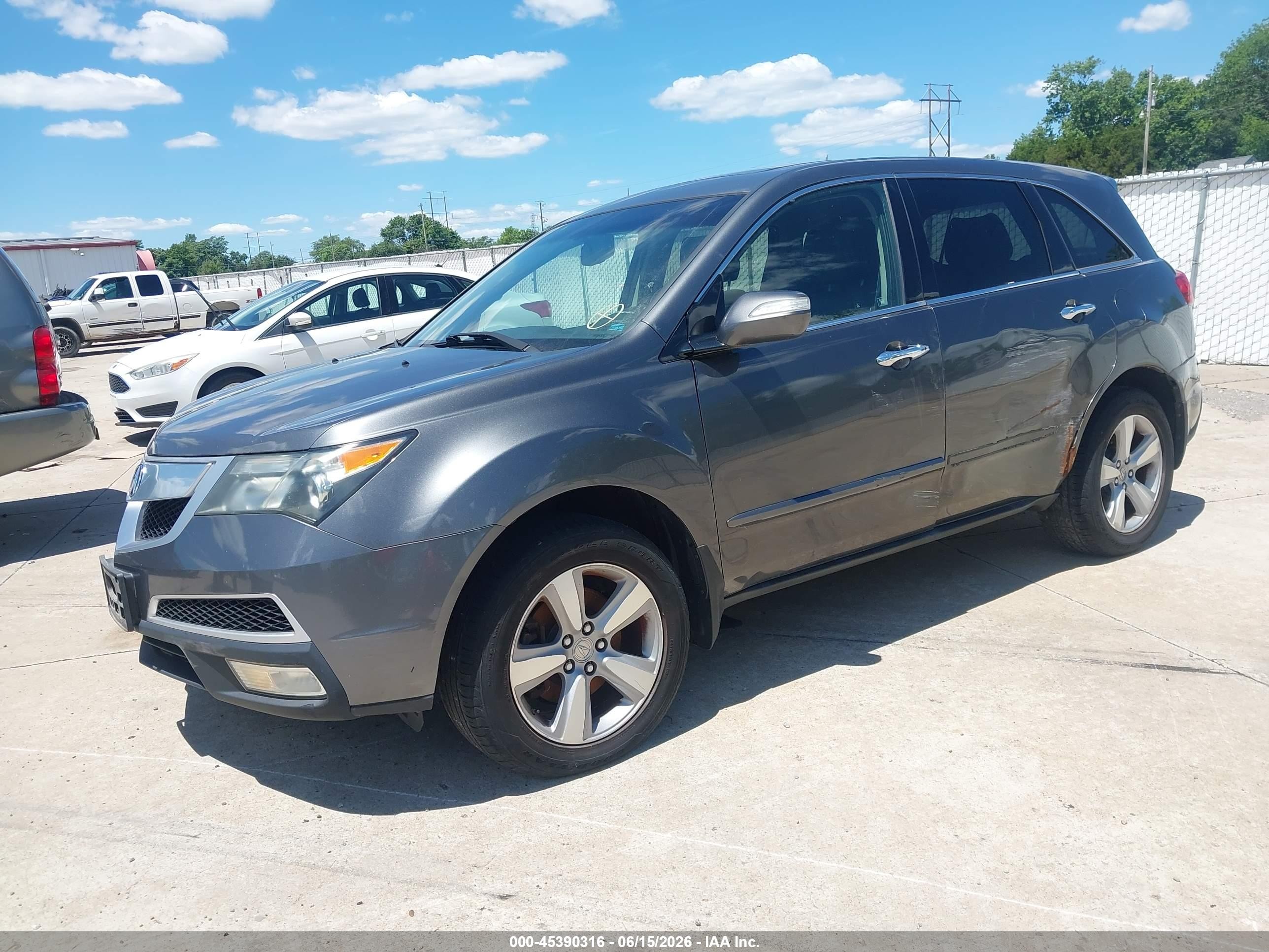 2011 Acura Mdx Gray vin: 2HNYD2H27BH545419
