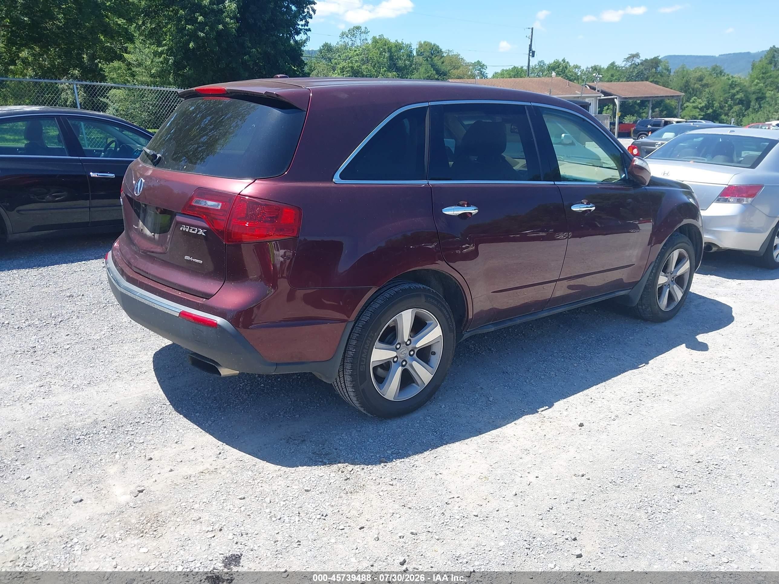 2012 Acura Mdx   Red vin: 2HNYD2H27CH501065