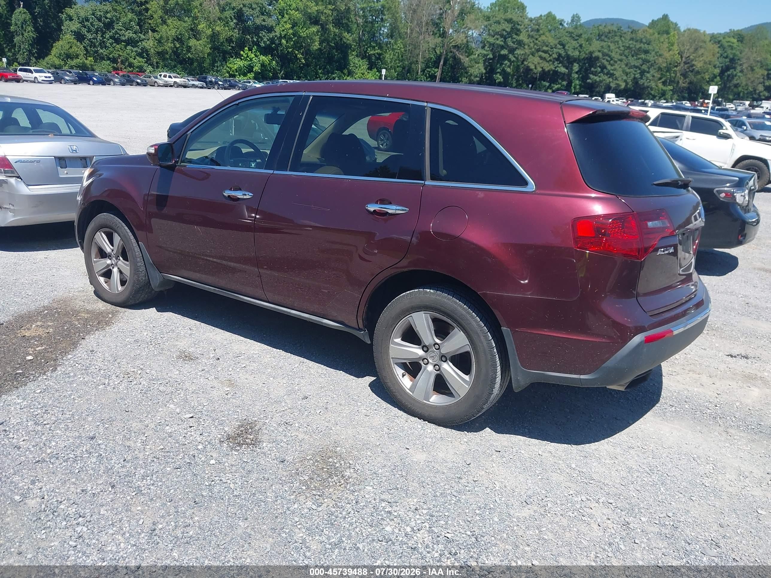 2012 Acura Mdx   Red vin: 2HNYD2H27CH501065