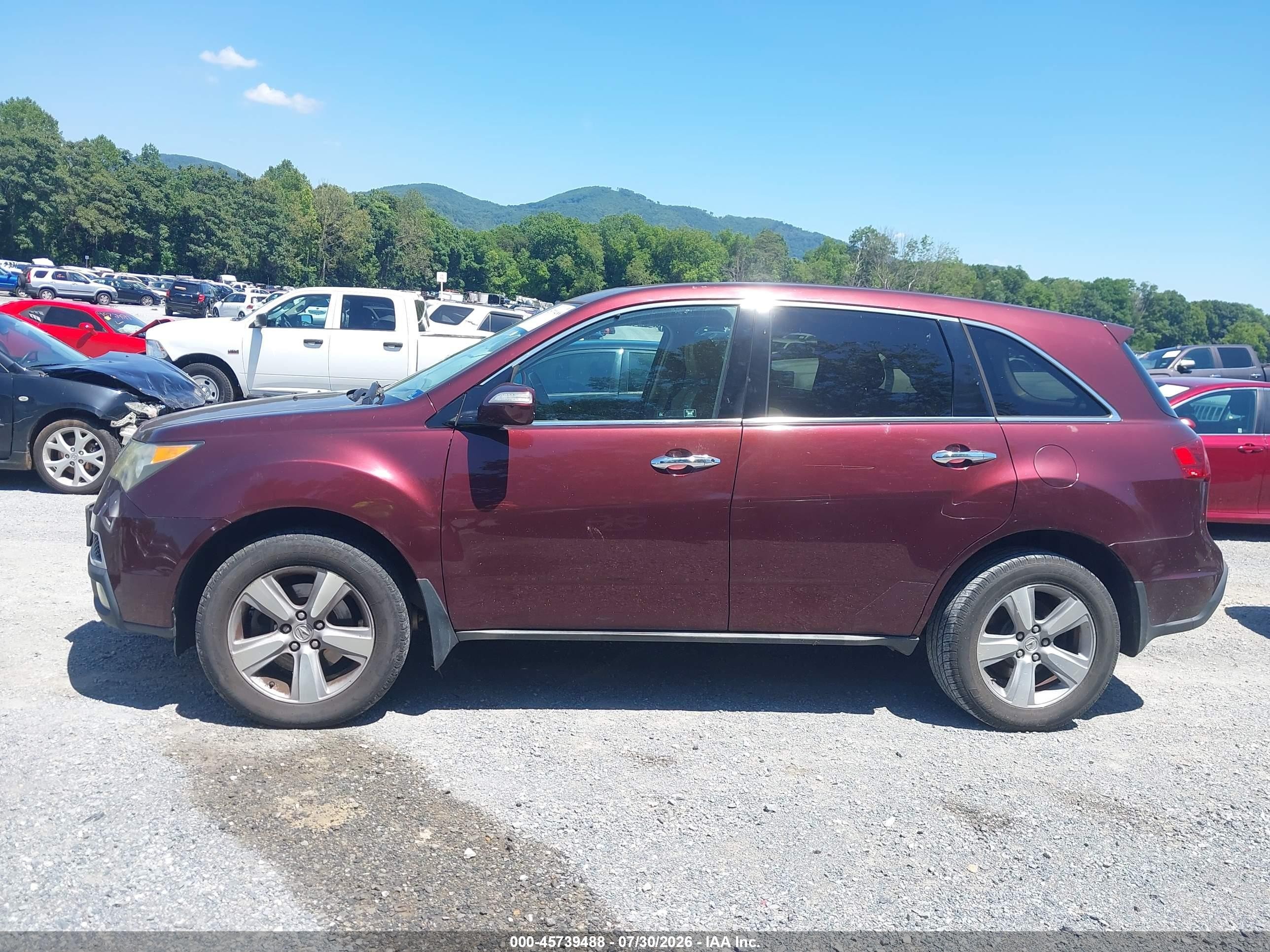 2012 Acura Mdx   Red vin: 2HNYD2H27CH501065