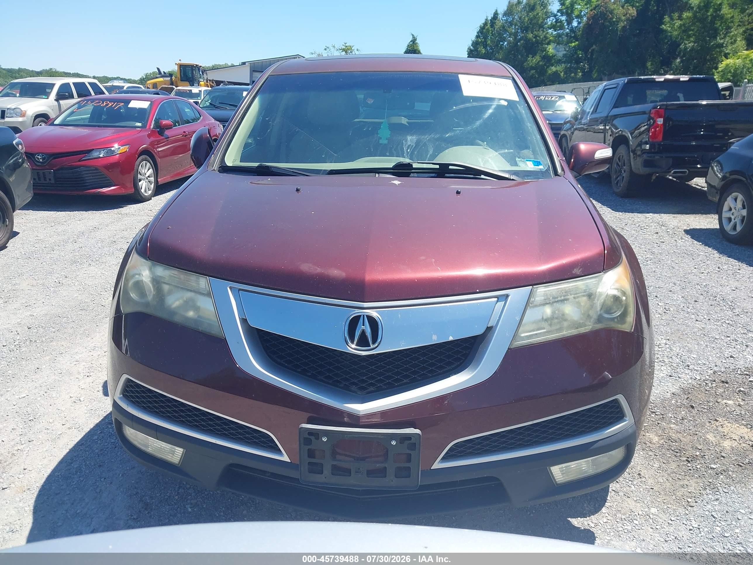 2012 Acura Mdx   Red vin: 2HNYD2H27CH501065