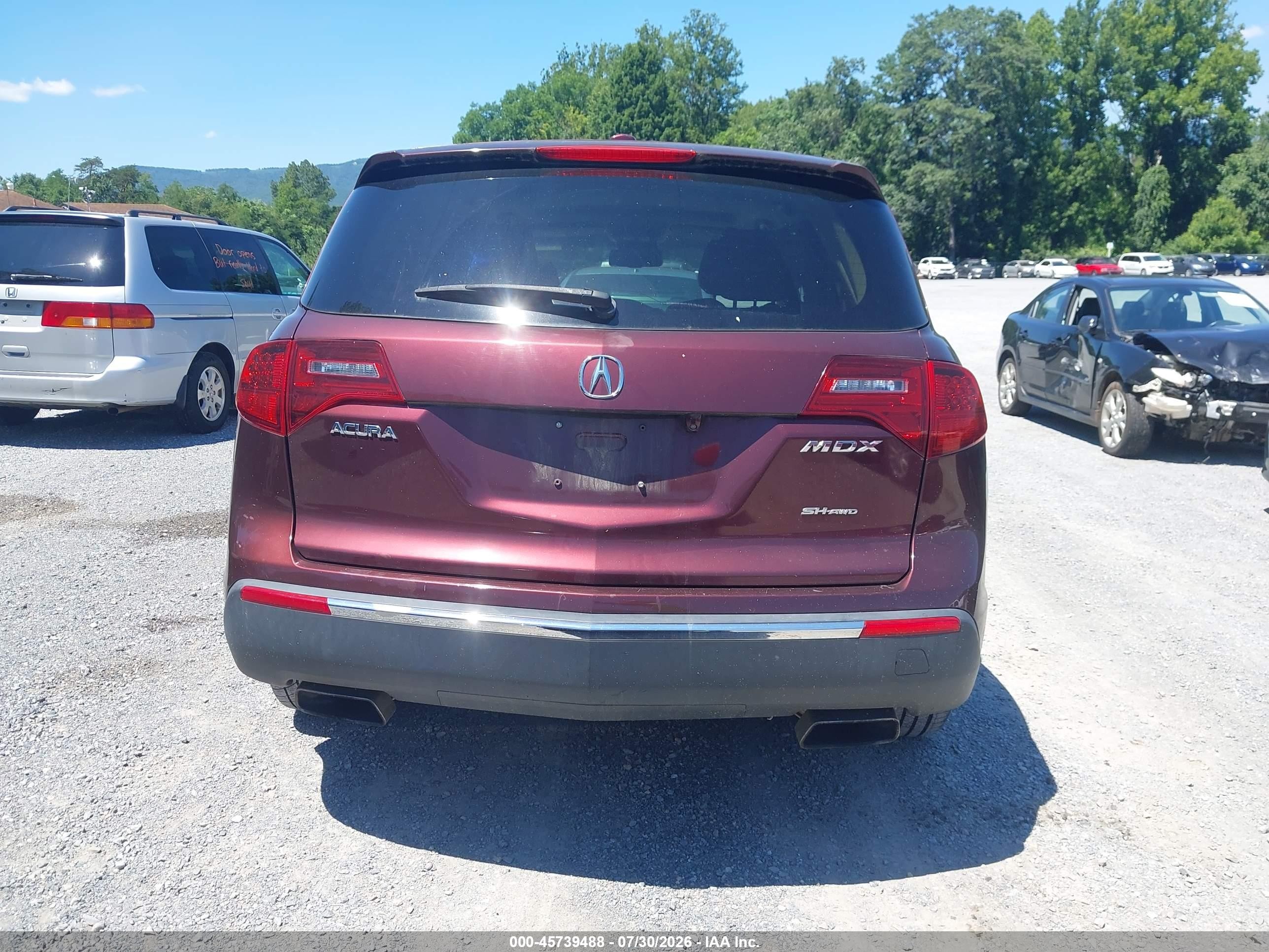 2012 Acura Mdx   Red vin: 2HNYD2H27CH501065